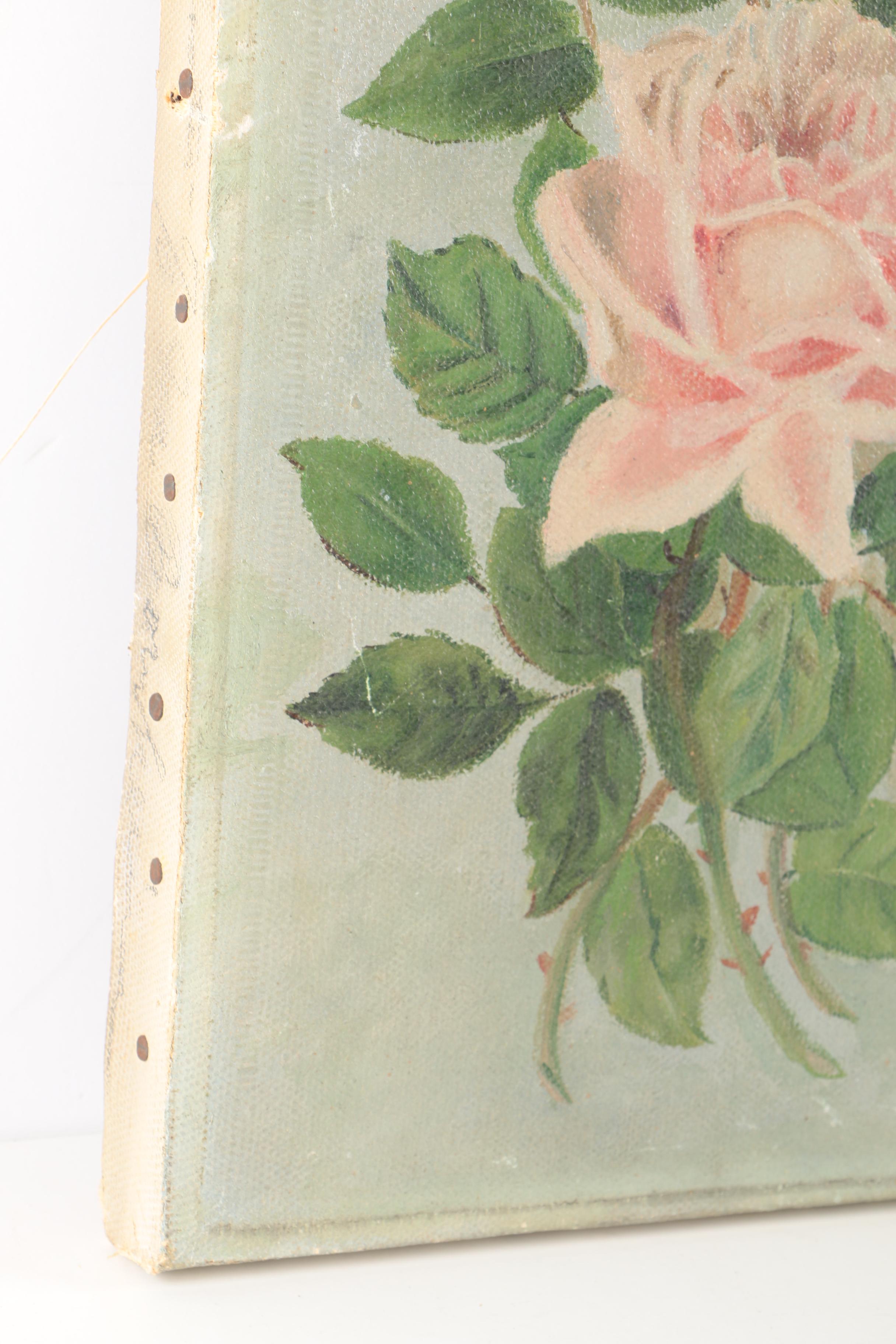 Maud Proctor Oil Painting on Canvas of Flowers