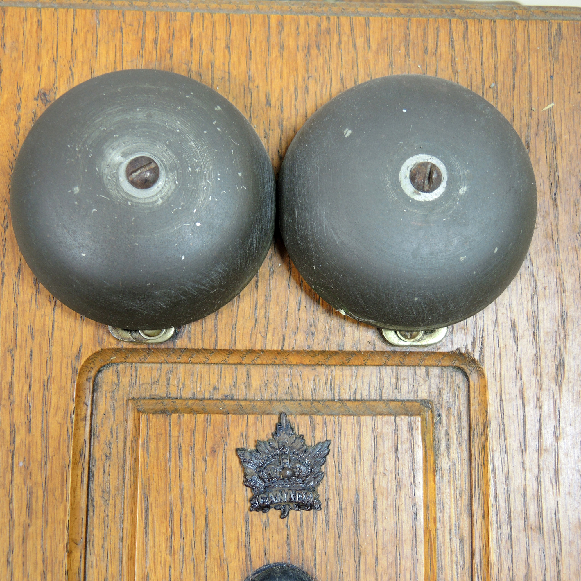 Antique Monarch Oak Wall Crank Telephone