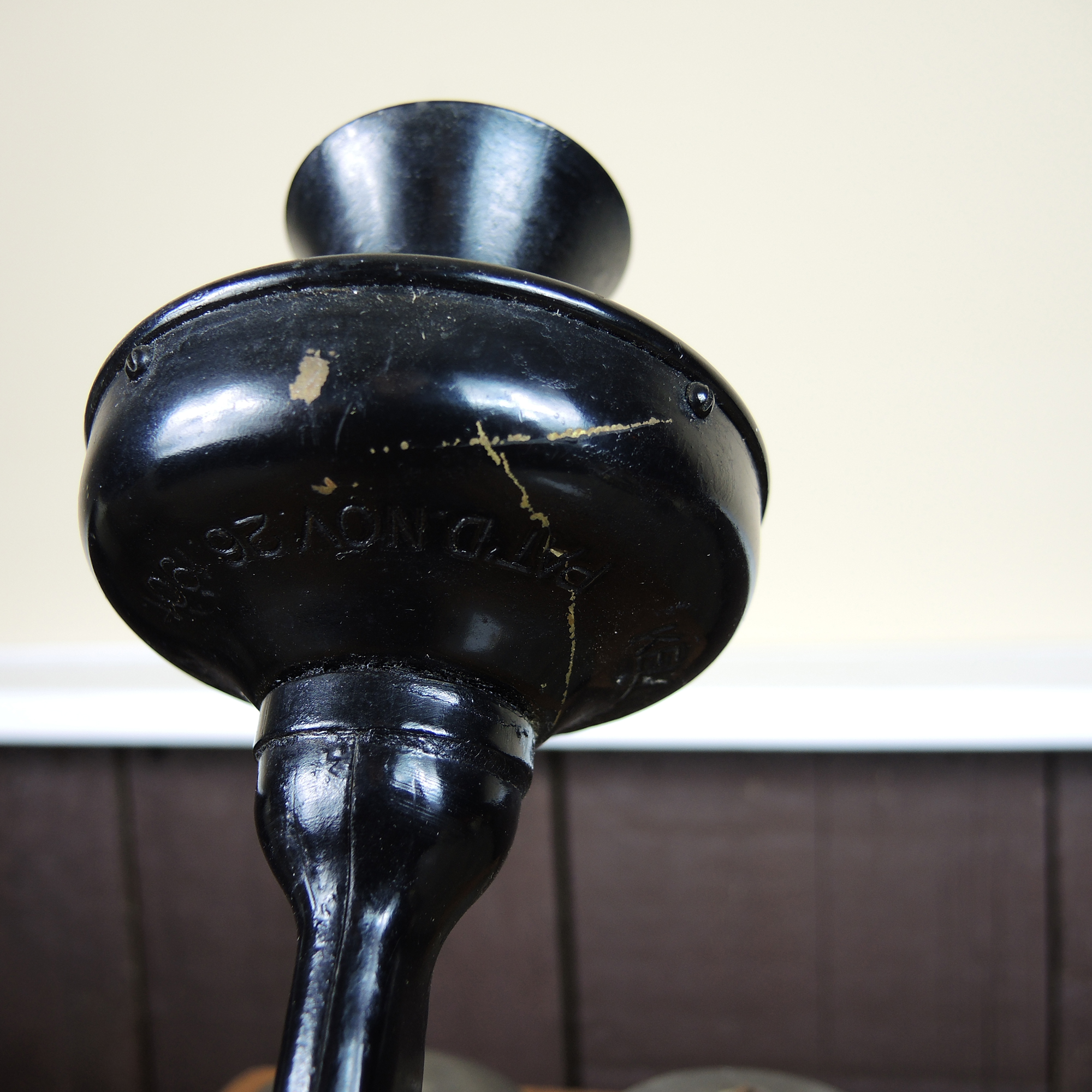 Antique Monarch Oak Wall Crank Telephone