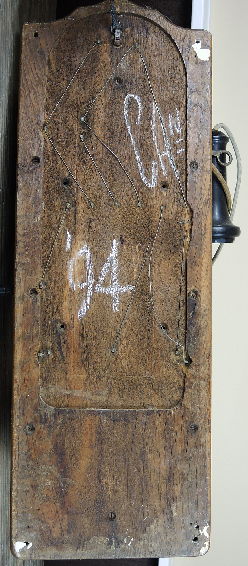 Antique Monarch Oak Wall Crank Telephone