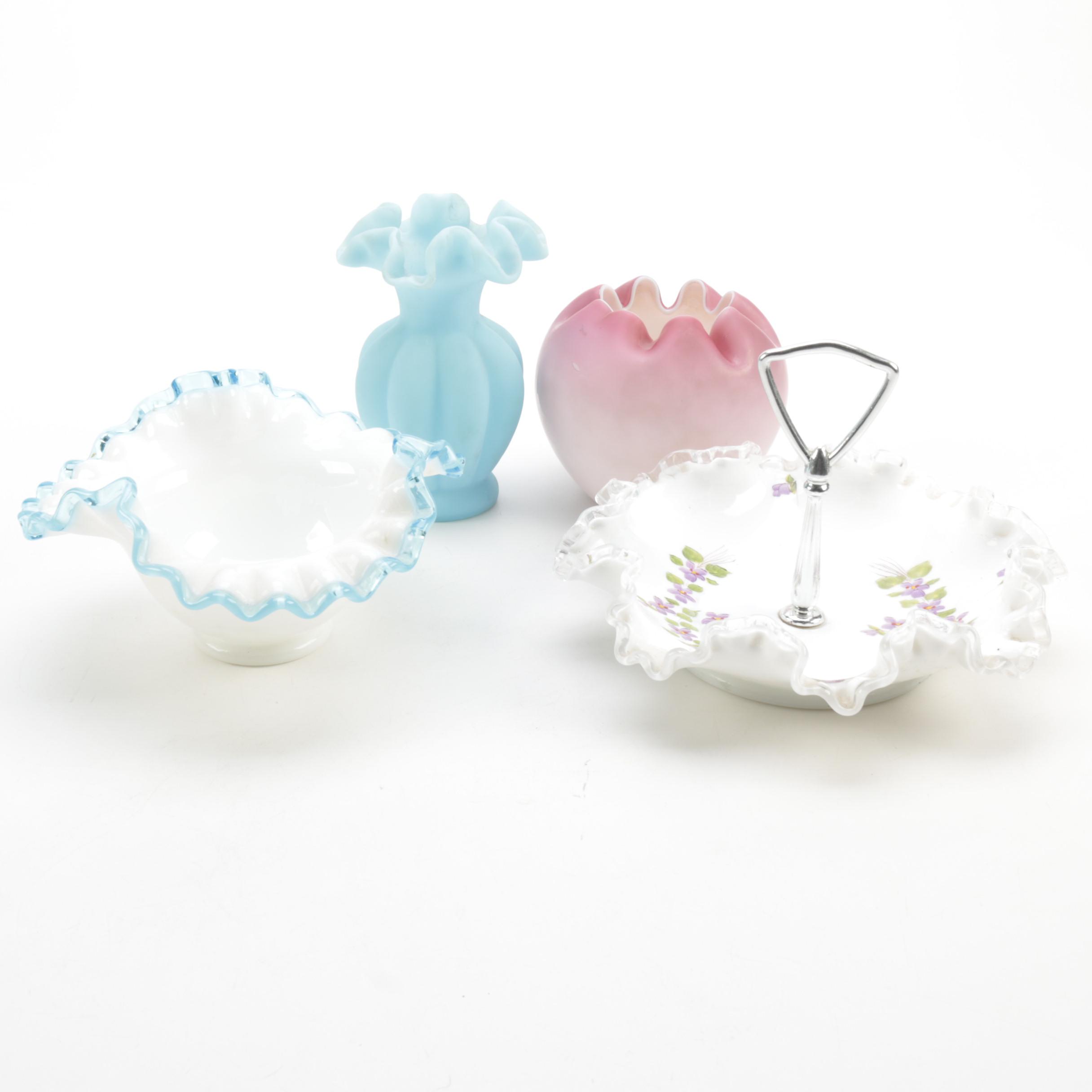 Vintage Ruffled Glass Decor