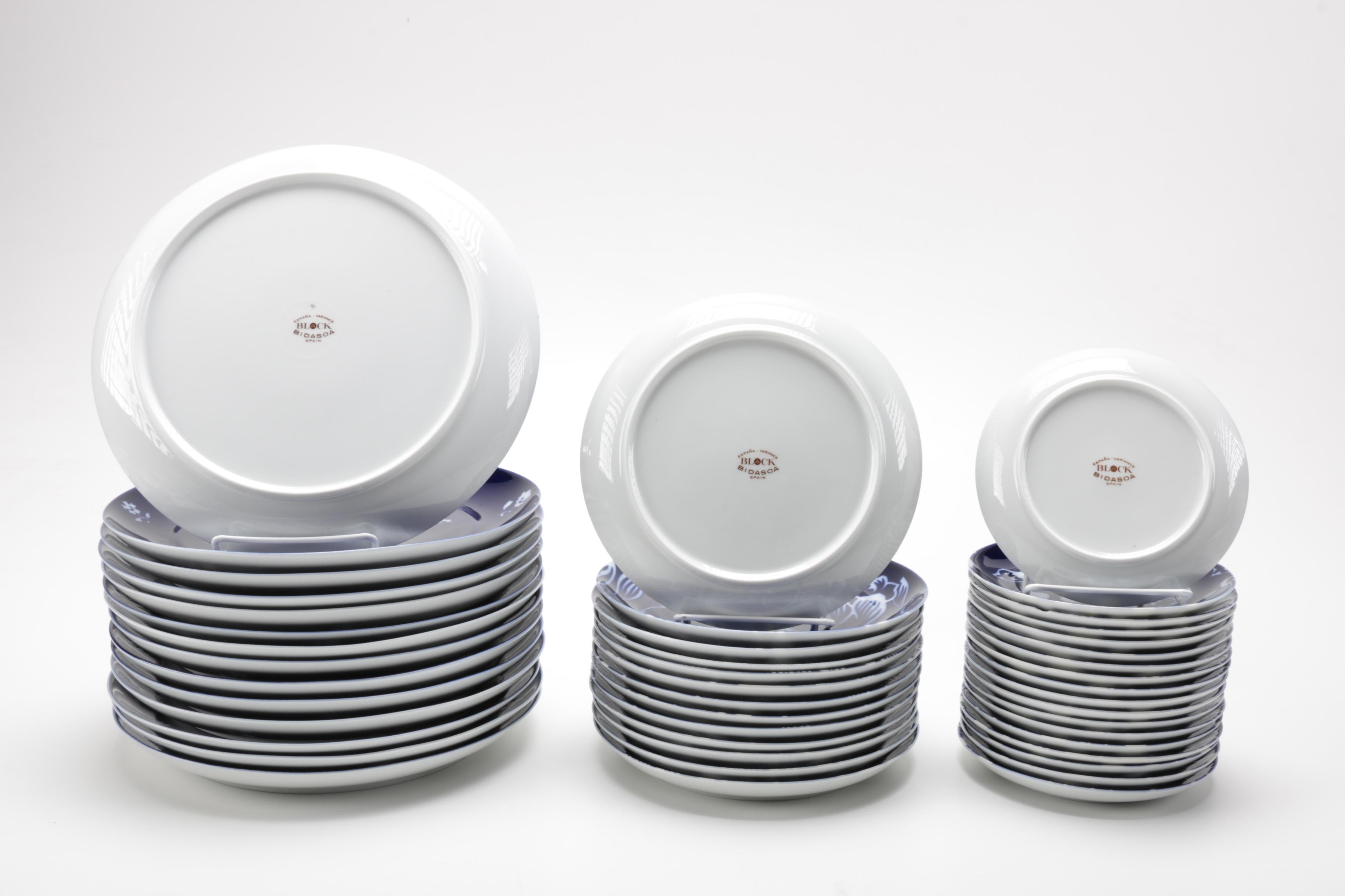 Block Bidasoa Blue and White Tableware