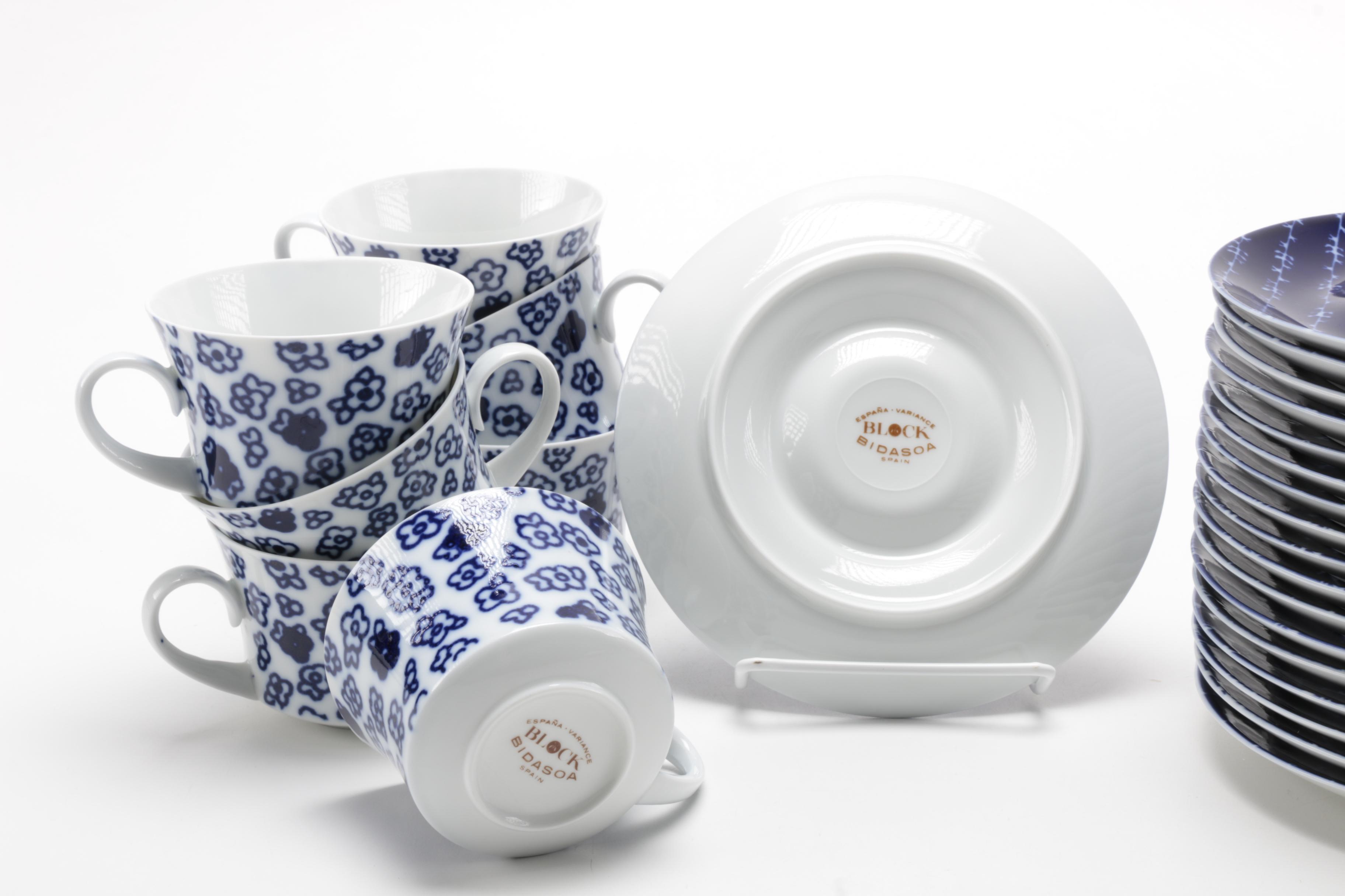 Block Bidasoa Blue and White Tableware