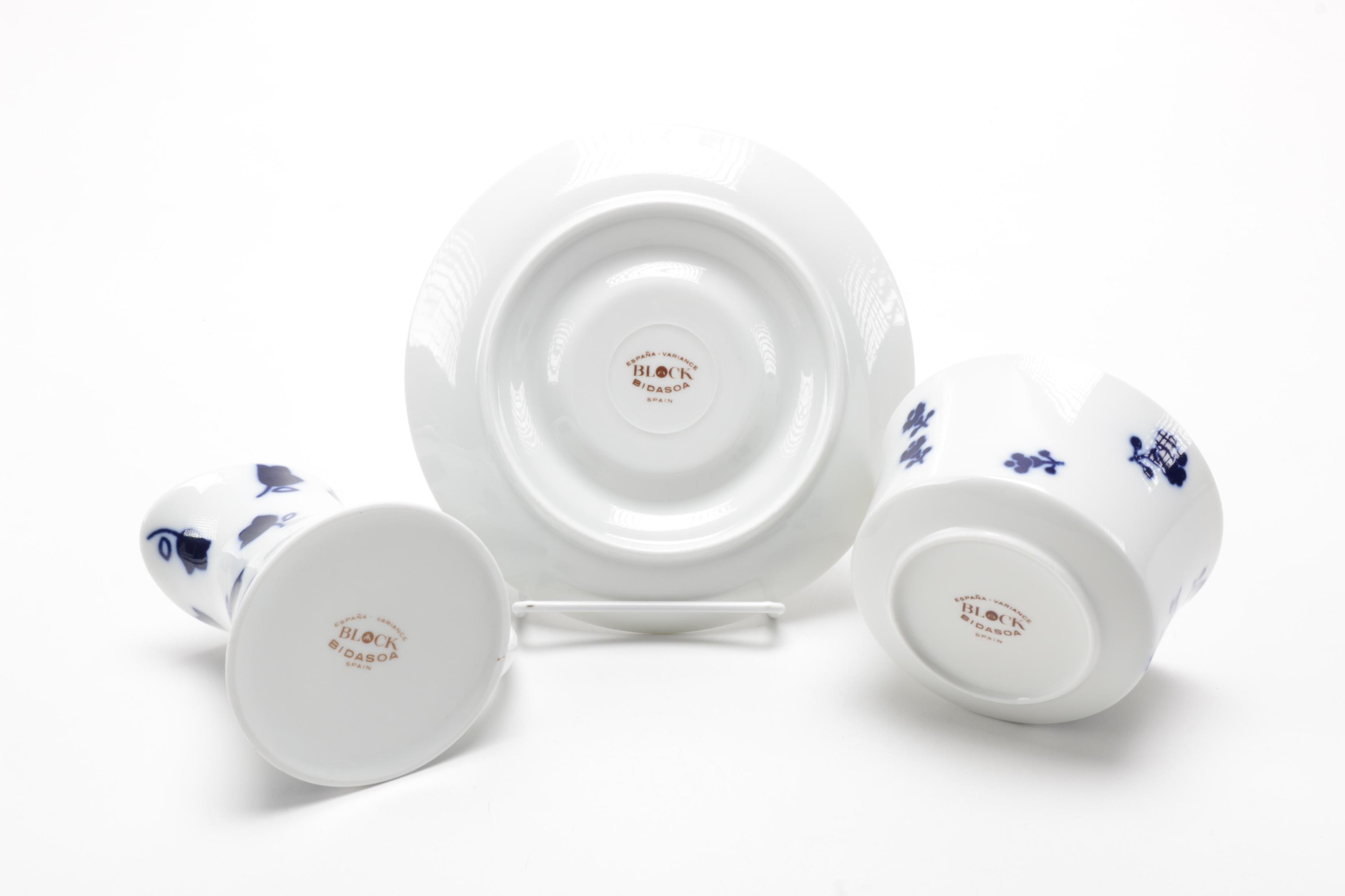 Block Bidasoa Blue and White Tableware