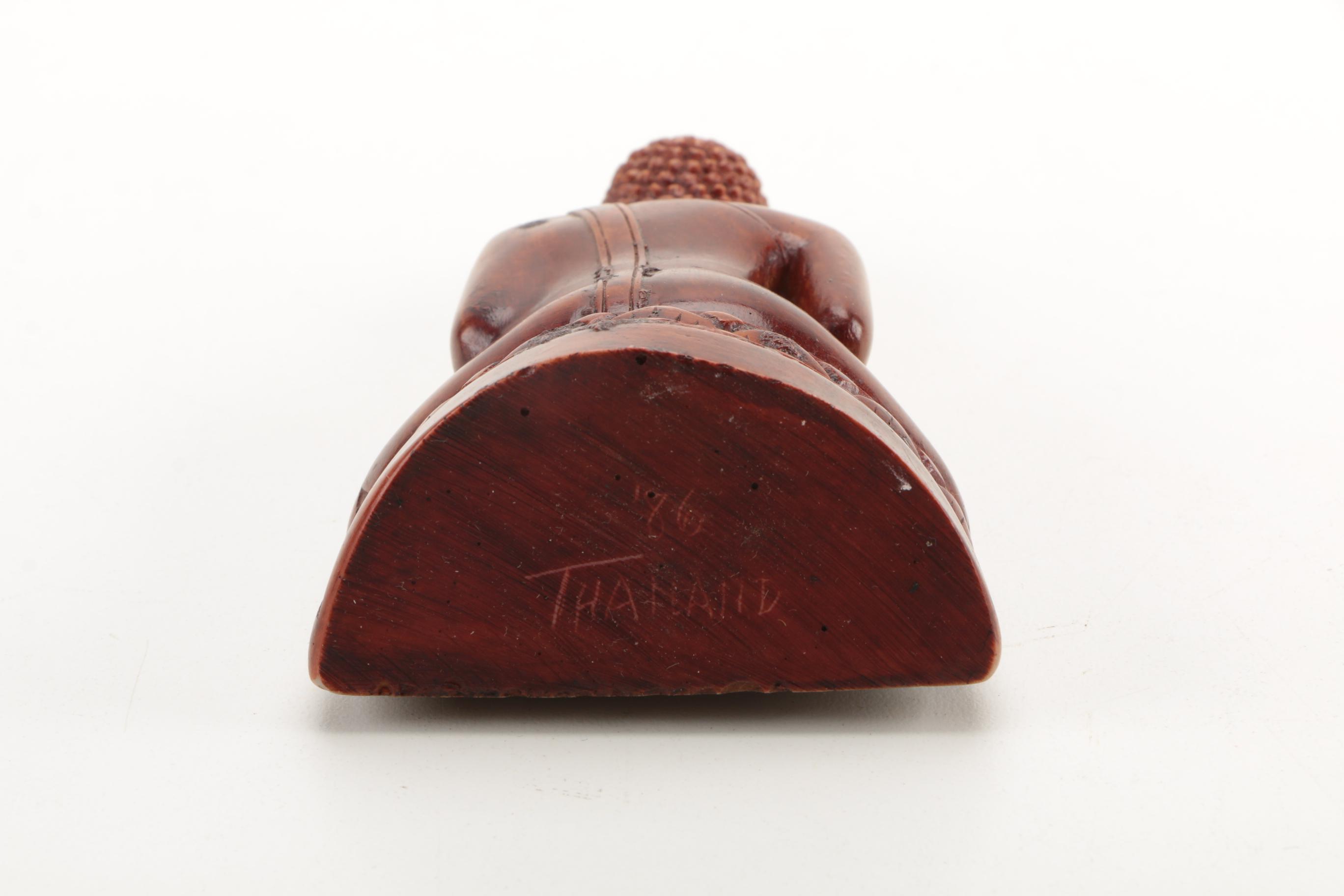 Assortment of Figurines Including Soapstone Scarab