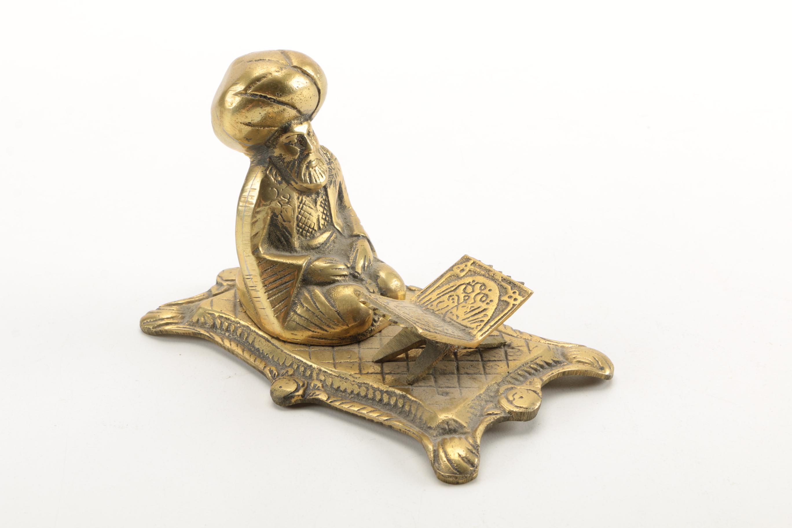 Assortment of Figurines Including Soapstone Scarab