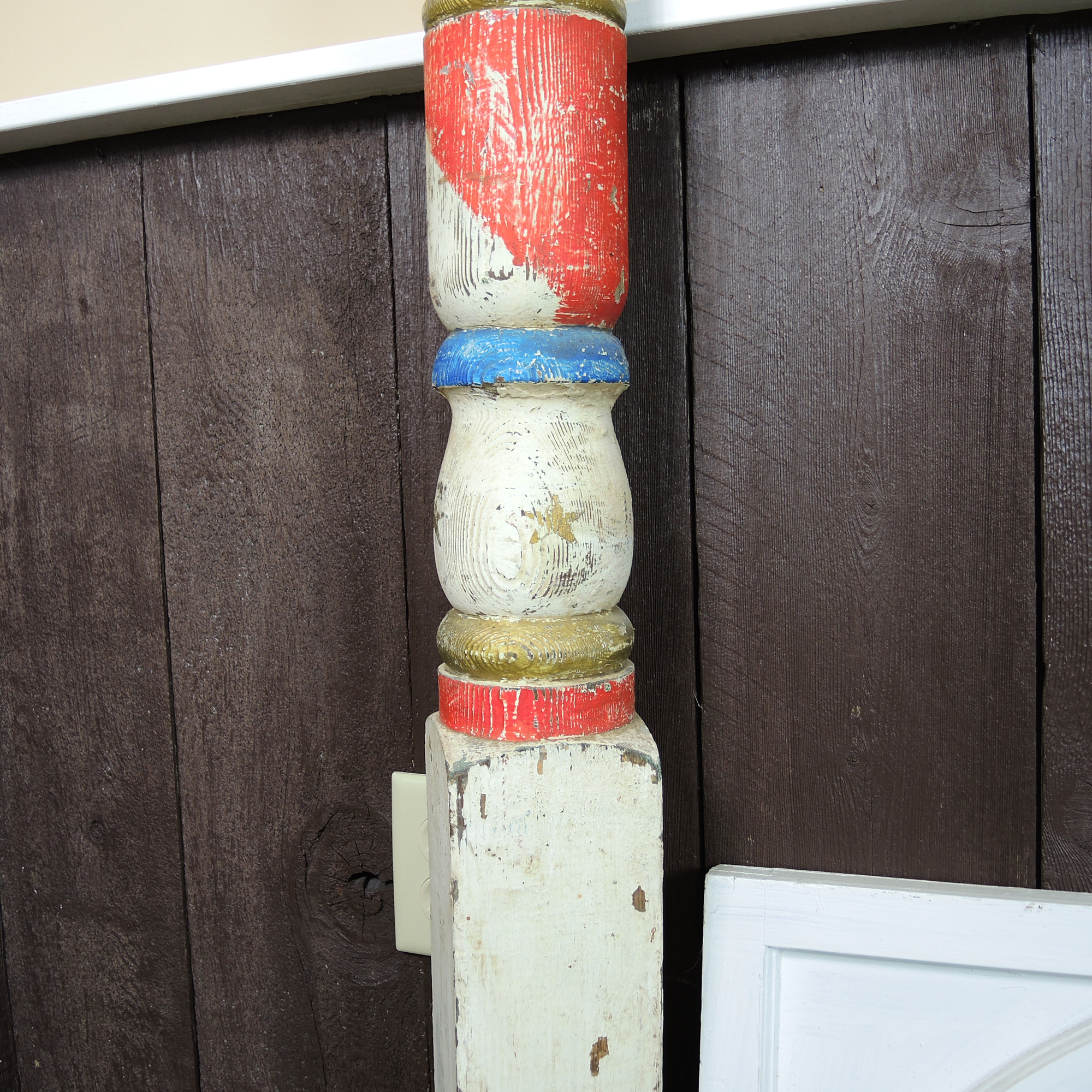 Architectural Salvage Windows, Wood Barber Style Pole, Tin Tiles, Antique Hardware and Tools