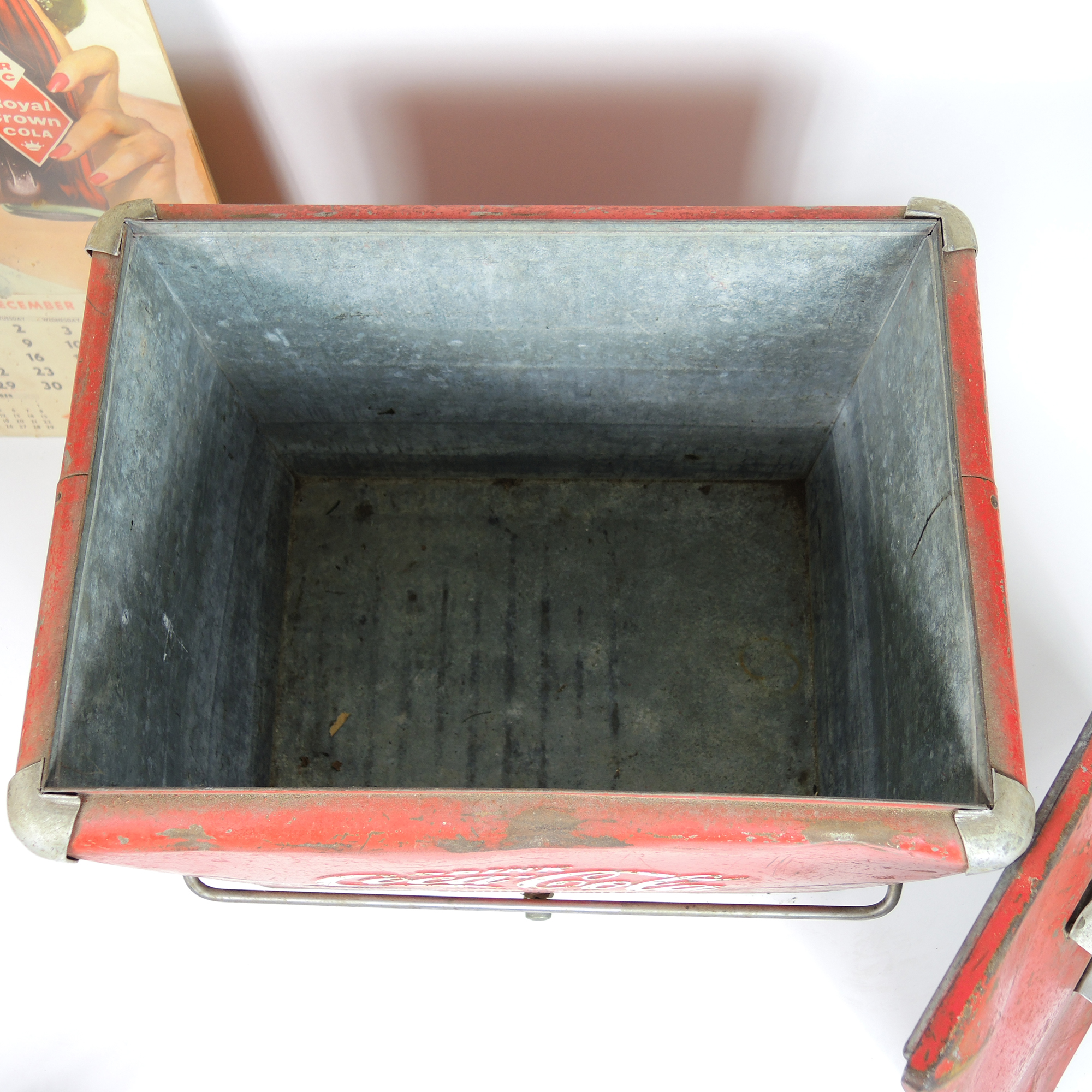 Vintage Coca-Cola Cooler, 6-Pack and Bottles