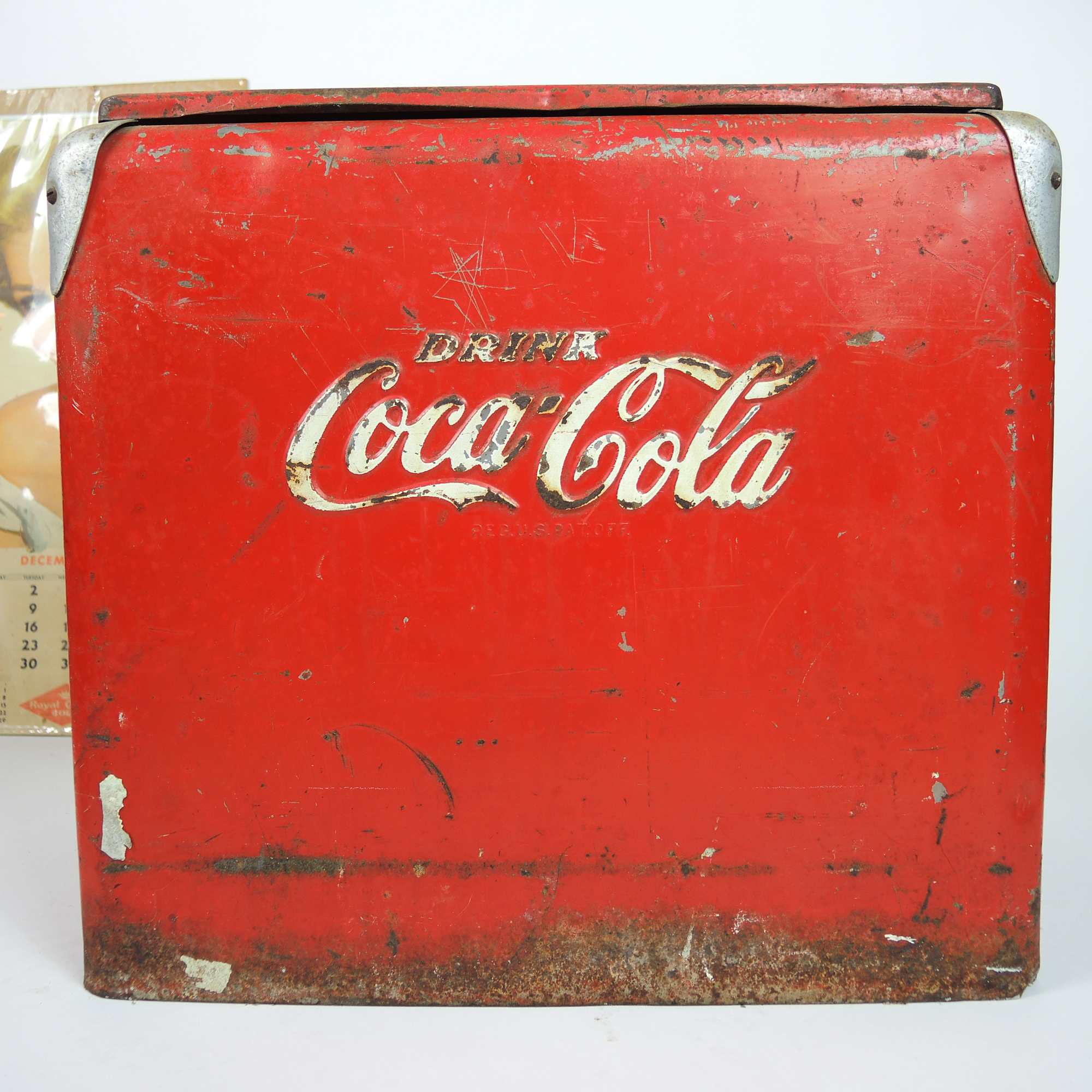 Vintage Coca-Cola Cooler, 6-Pack and Bottles