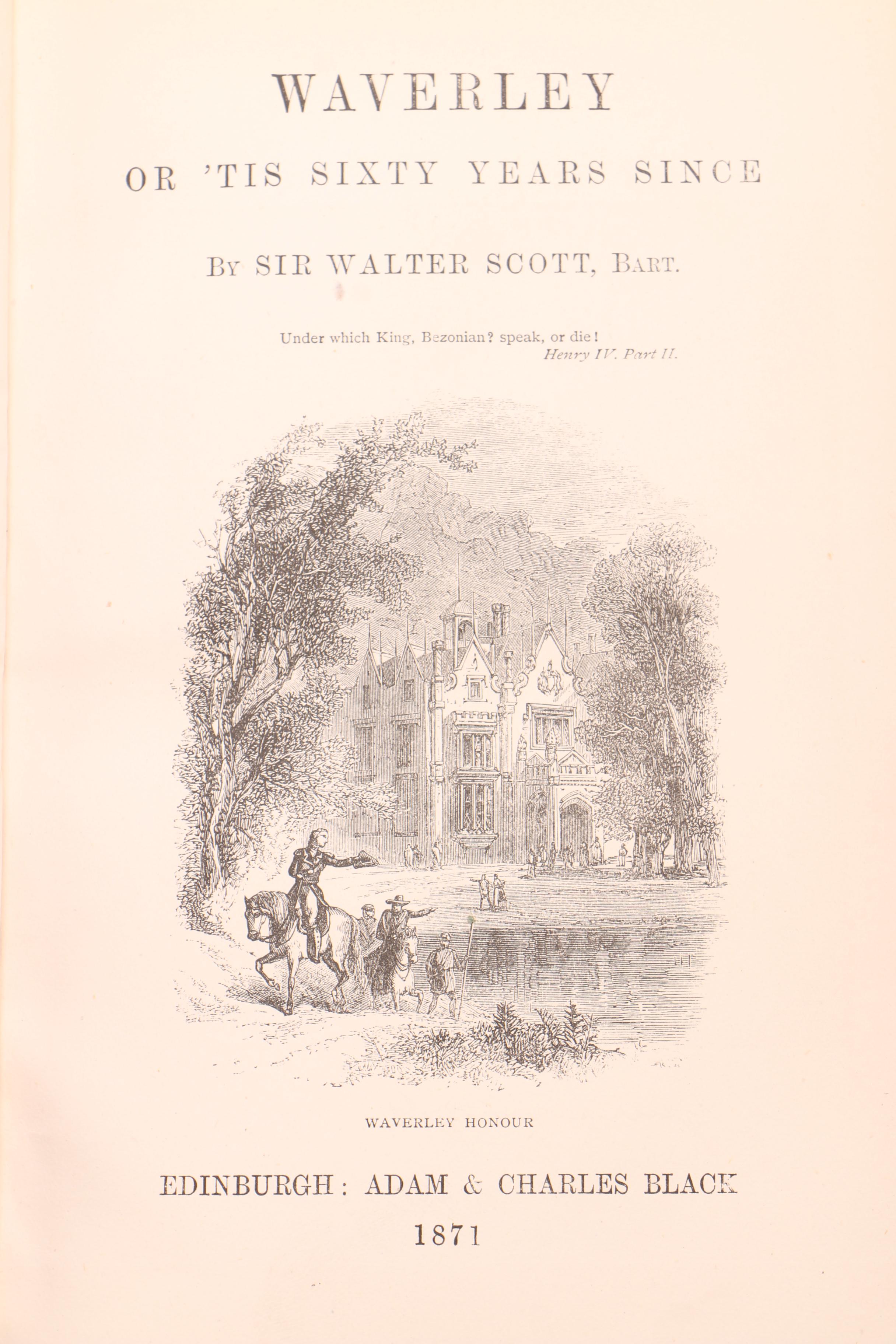 Antique Walter Scott Novel Collection