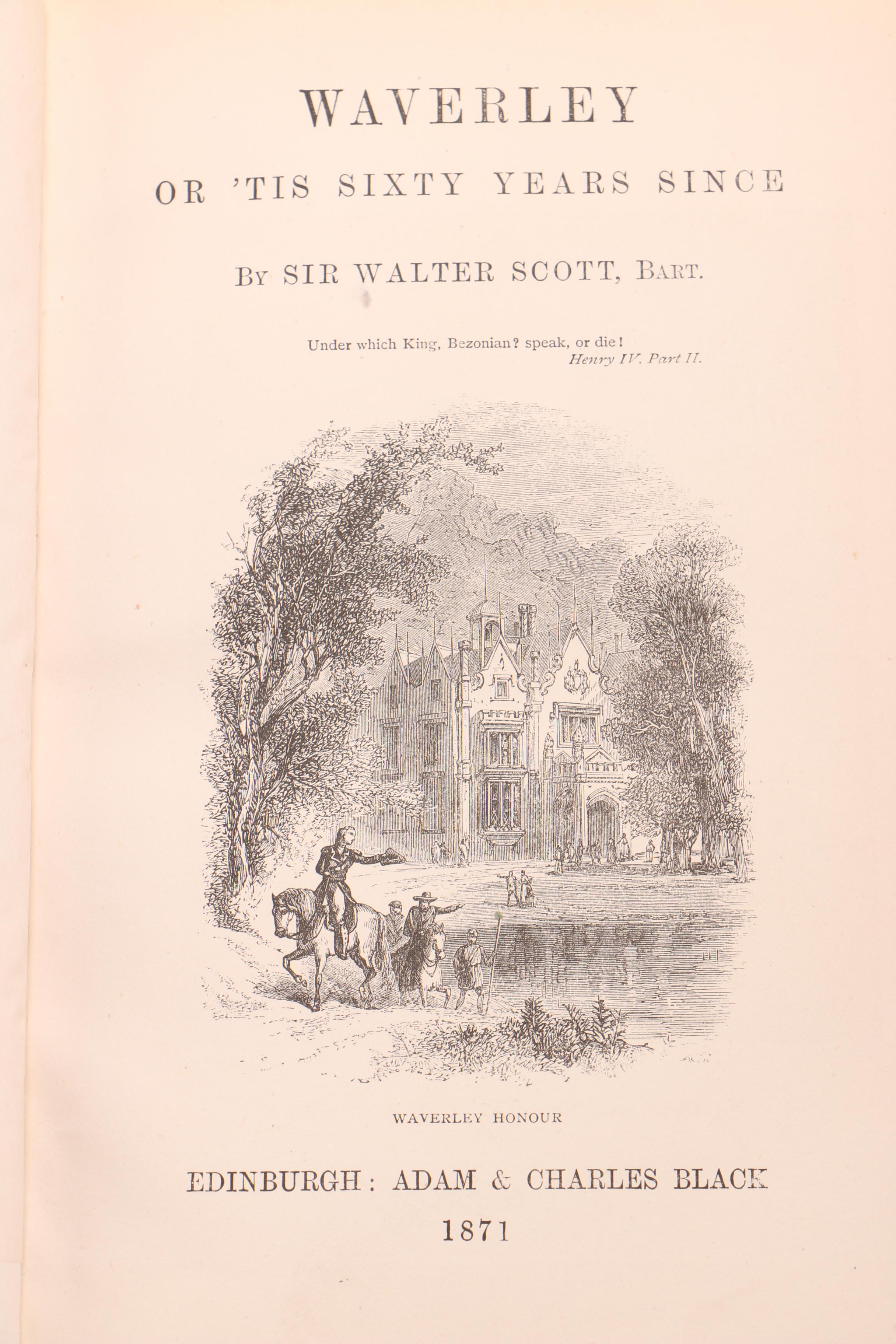 Antique Walter Scott Novel Collection