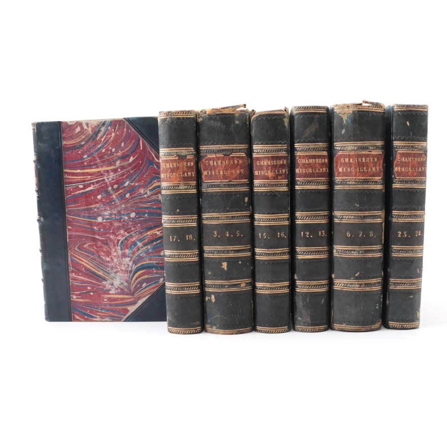 1853 "Chambers's Pocket Miscellany" Bound Volumes