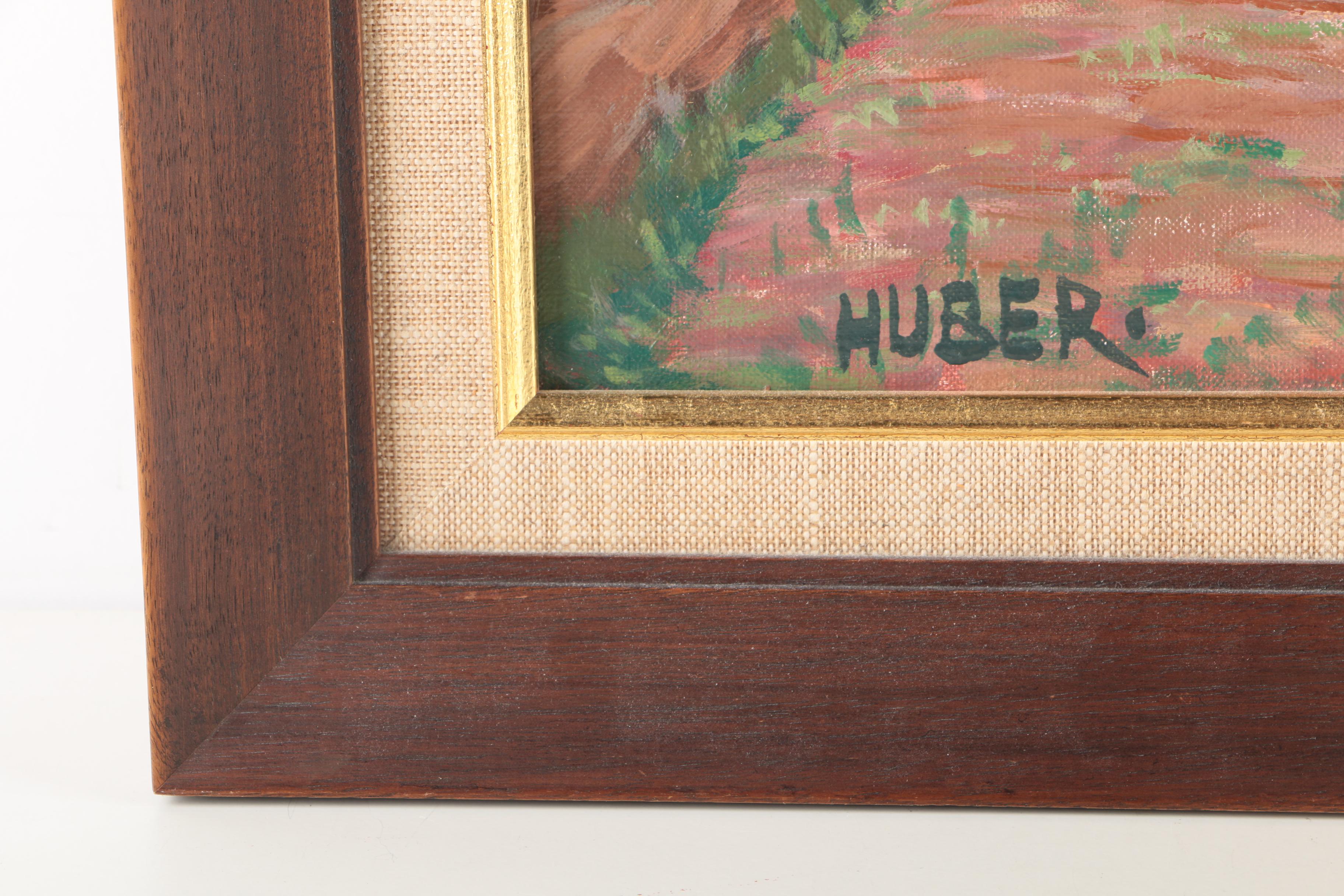 Huber Original Paintings of German Village Scenes