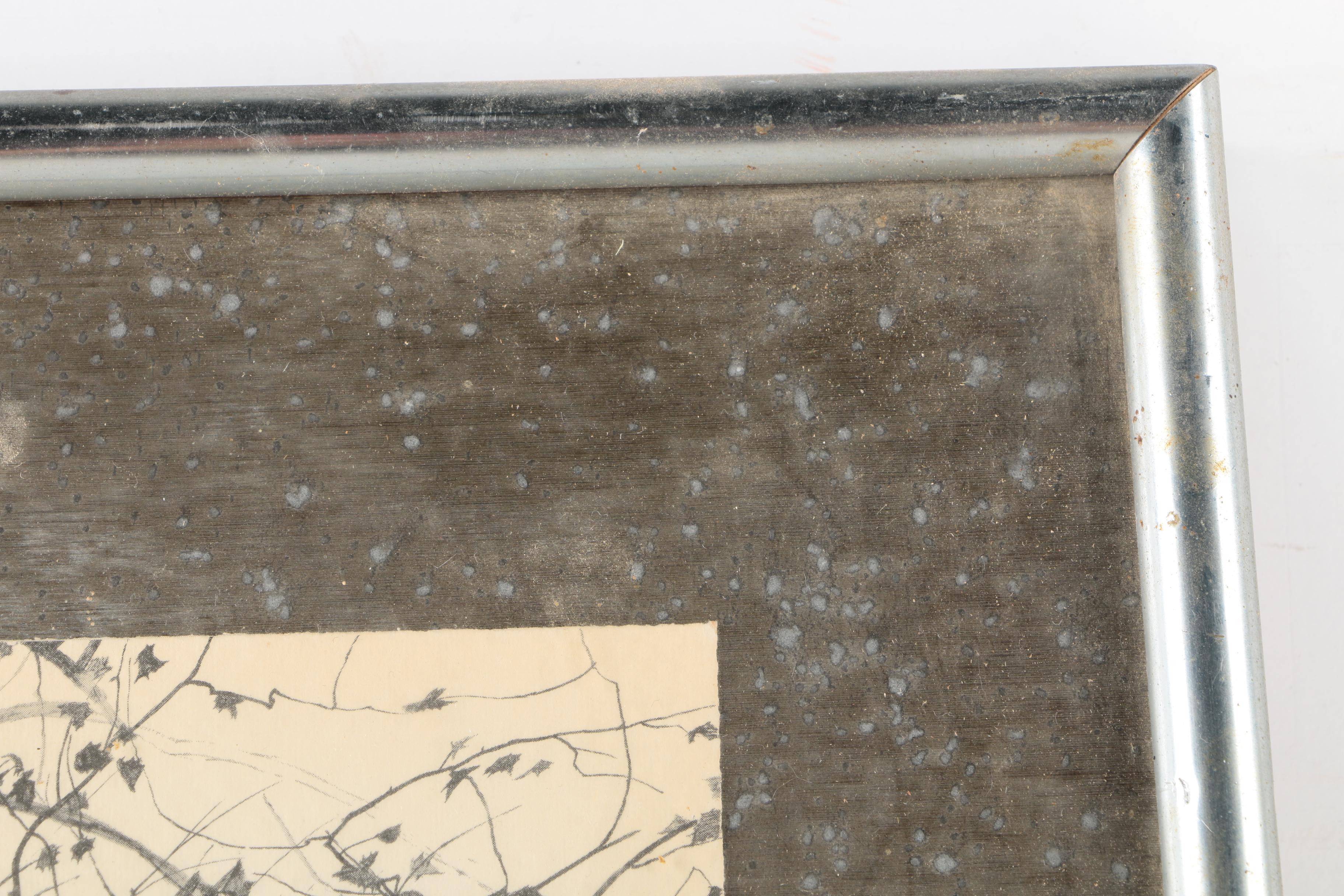 After Andrew Wyeth Halftone Reproduction Print on Paper "New Leaves"