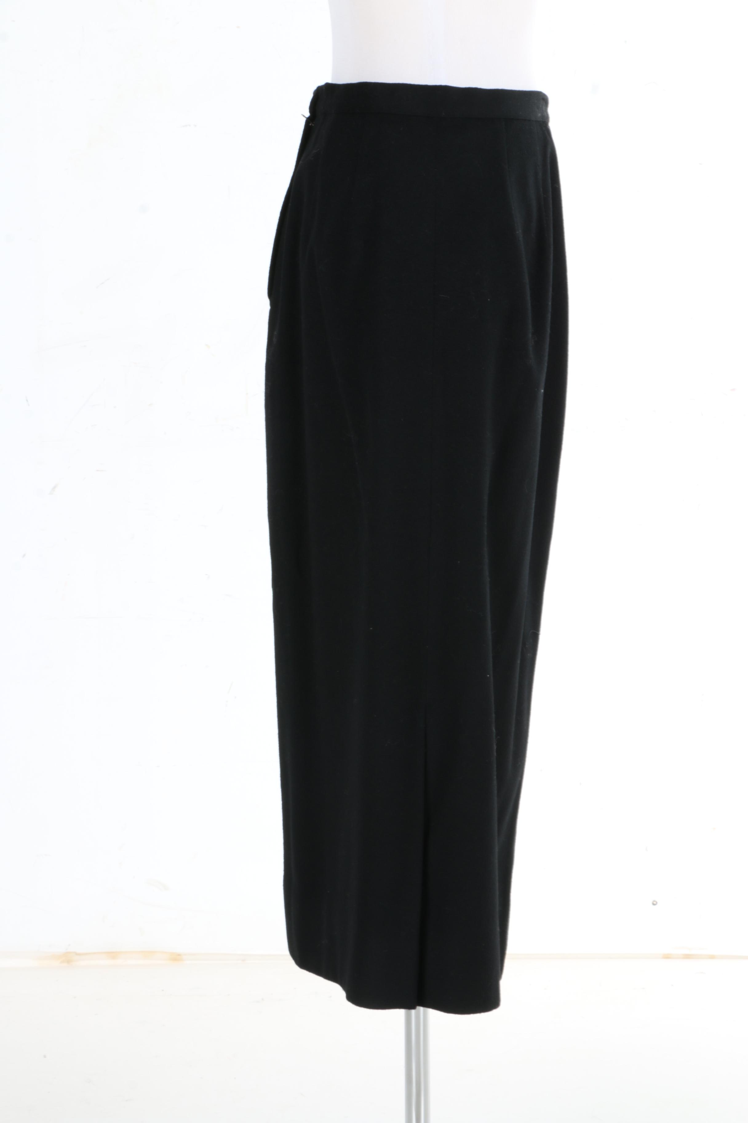 Vintage Marshall Fields Women's  Black Suit With An A-line Skirt