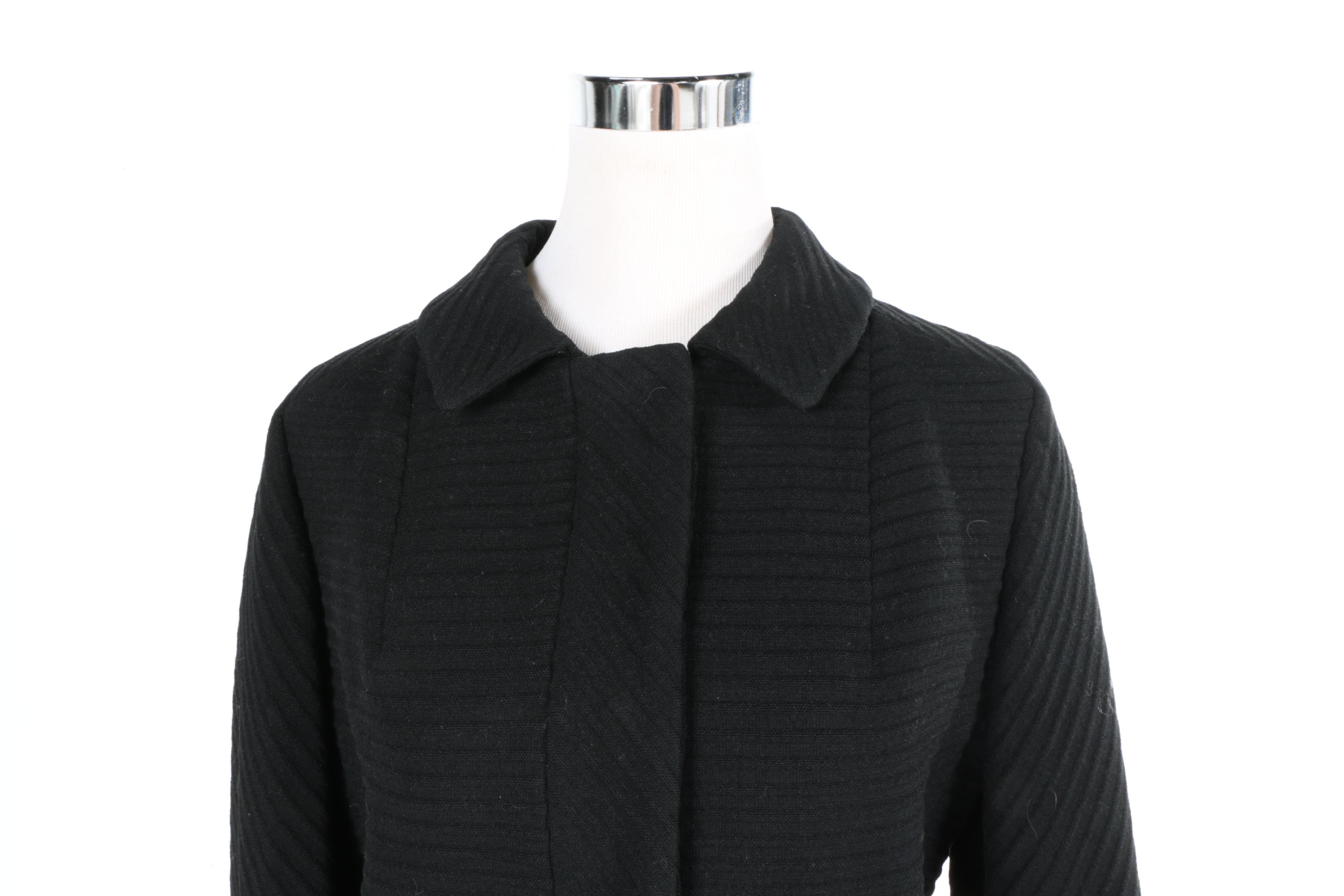 Vintage Marshall Fields Women's  Black Suit With An A-line Skirt