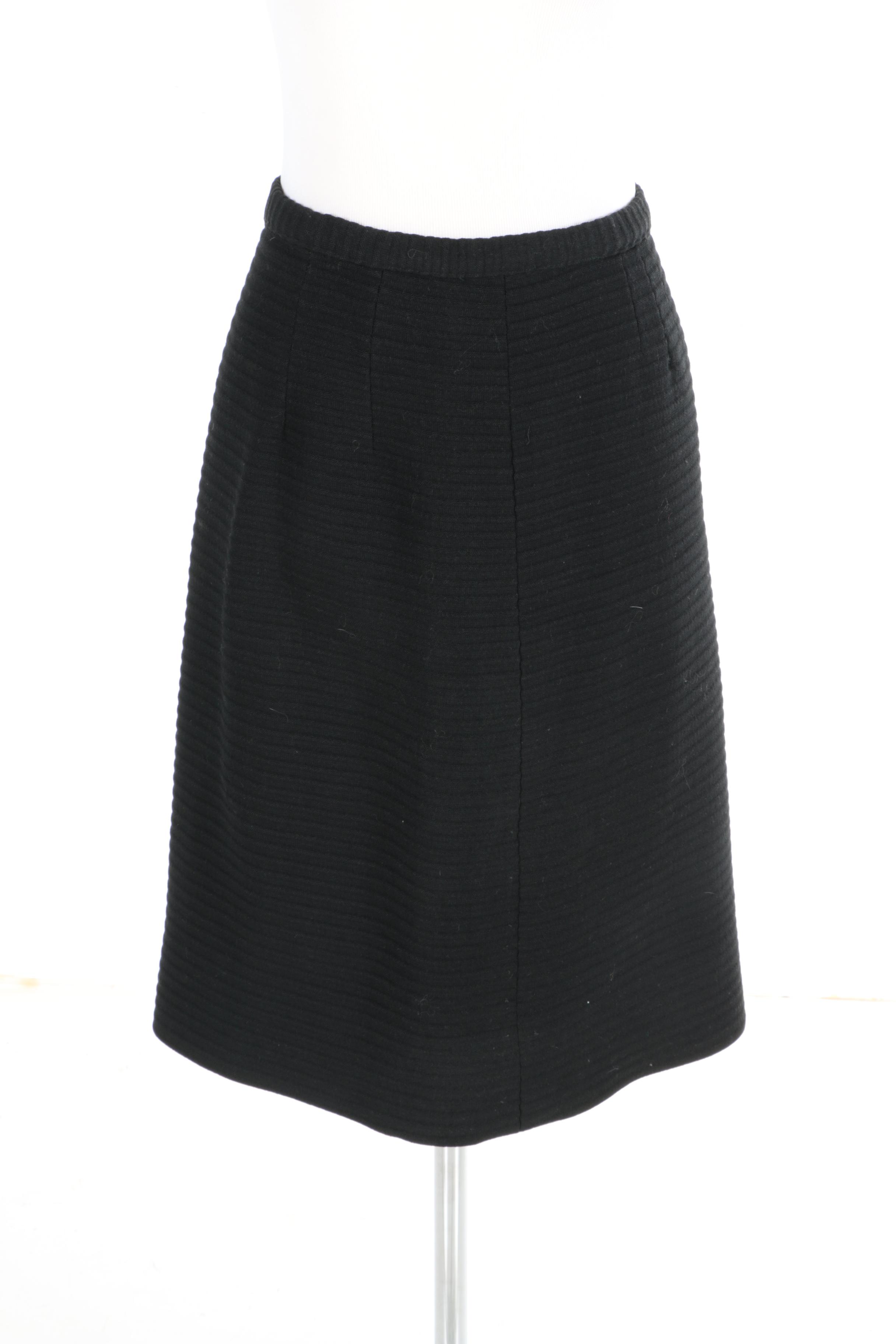 Vintage Marshall Fields Women's  Black Suit With An A-line Skirt