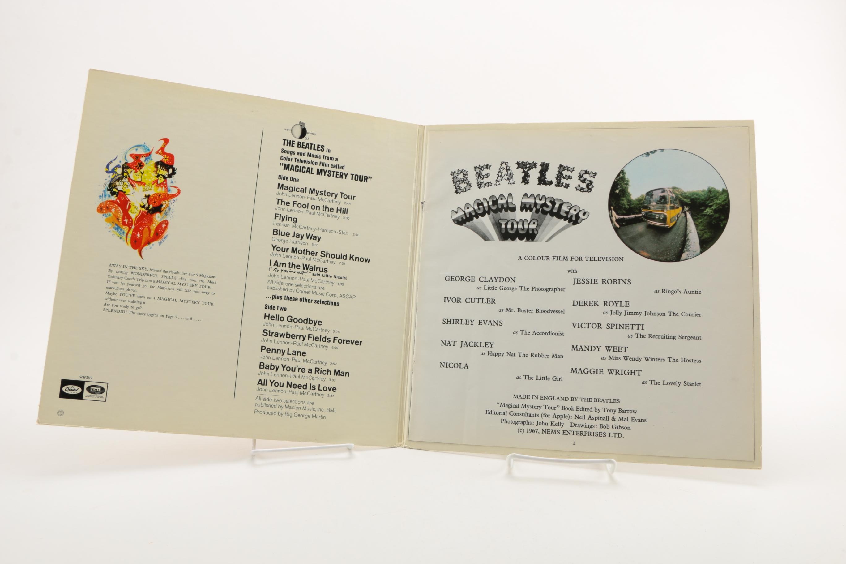 1960s Beatles LPs "Abbey Road" and "Magical Mystery Tour"