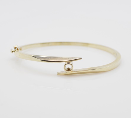 14K White Gold Semi-Mount Bypass Bracelet