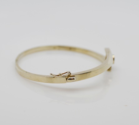 14K White Gold Semi-Mount Bypass Bracelet