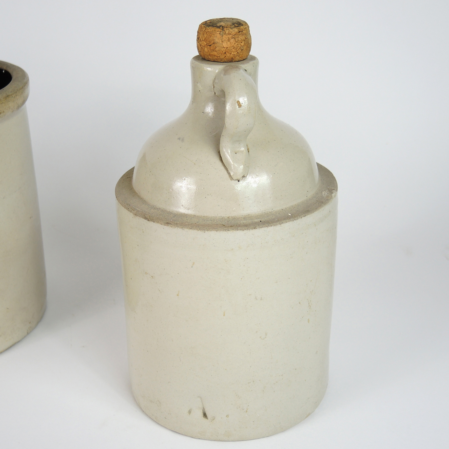 Two Vintage Stoneware Jugs and a Crock