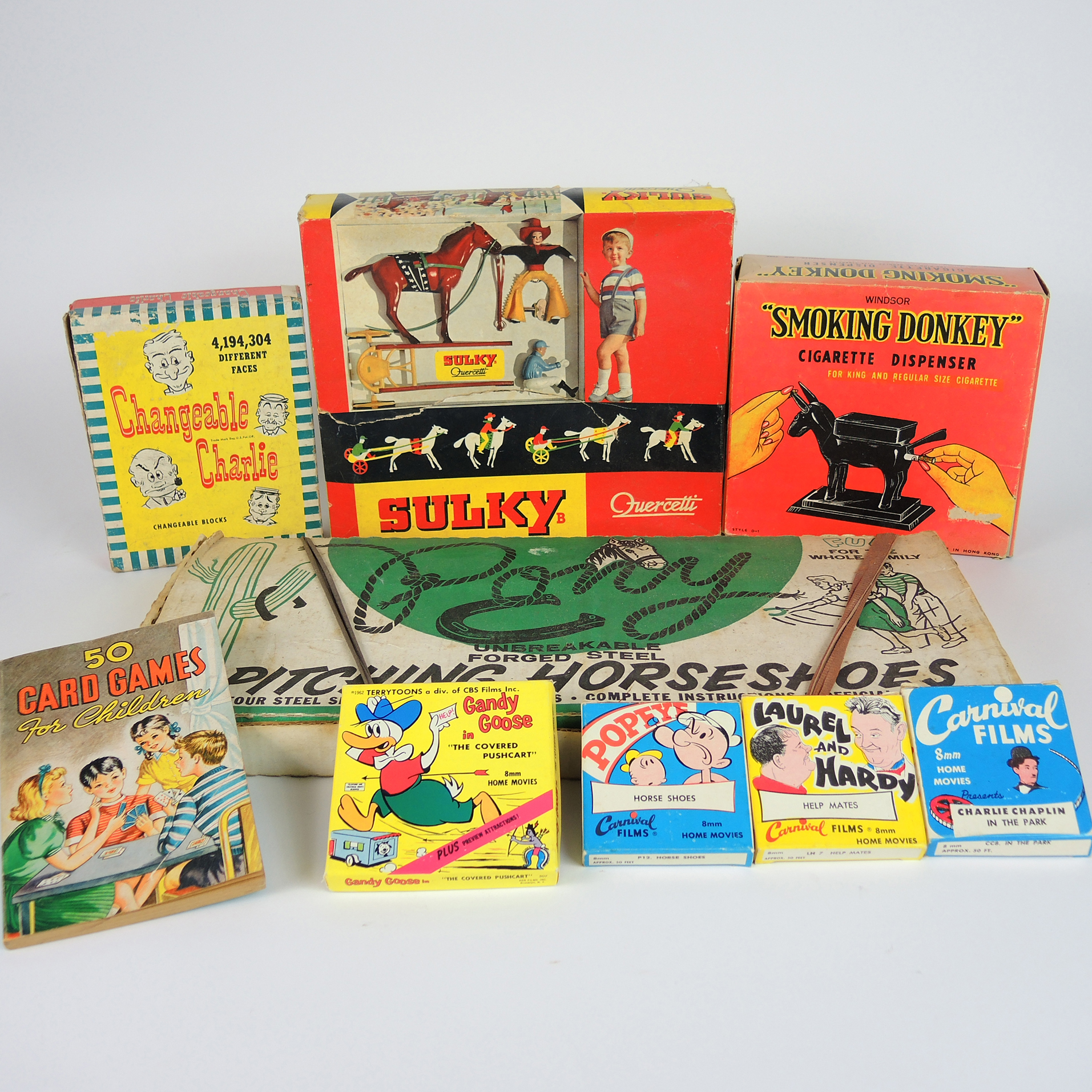 Vintage Toys, 8mm Cartoons, Novelty Cigarette Dispenser and More