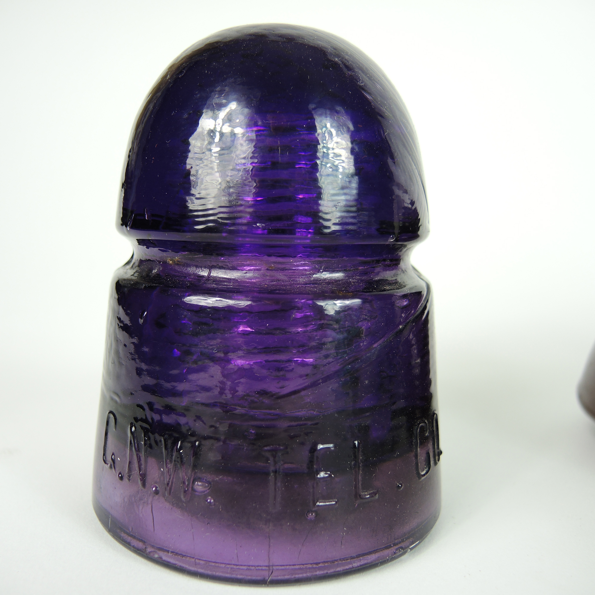 18 Vintage Purple and Blue Glass and Porcelain Insulators