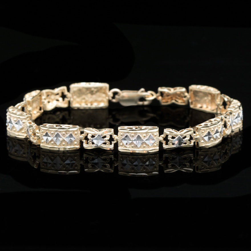 10K Two-Tone Gold Bracelet