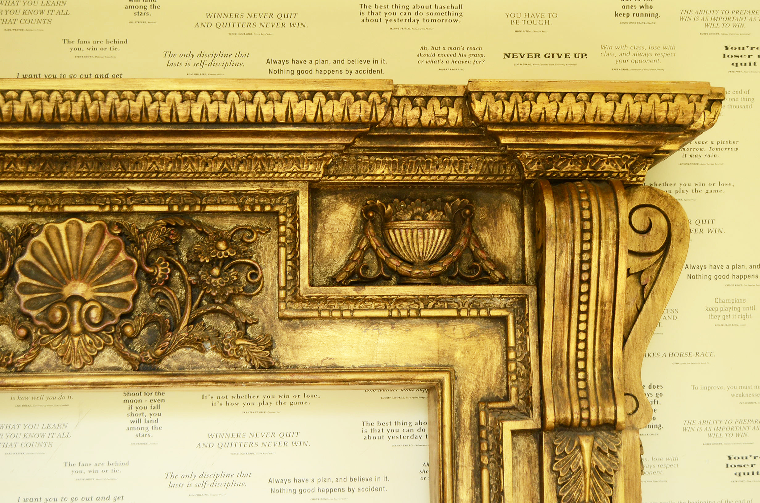Ornate Gilt Carved Fireplace Mantel