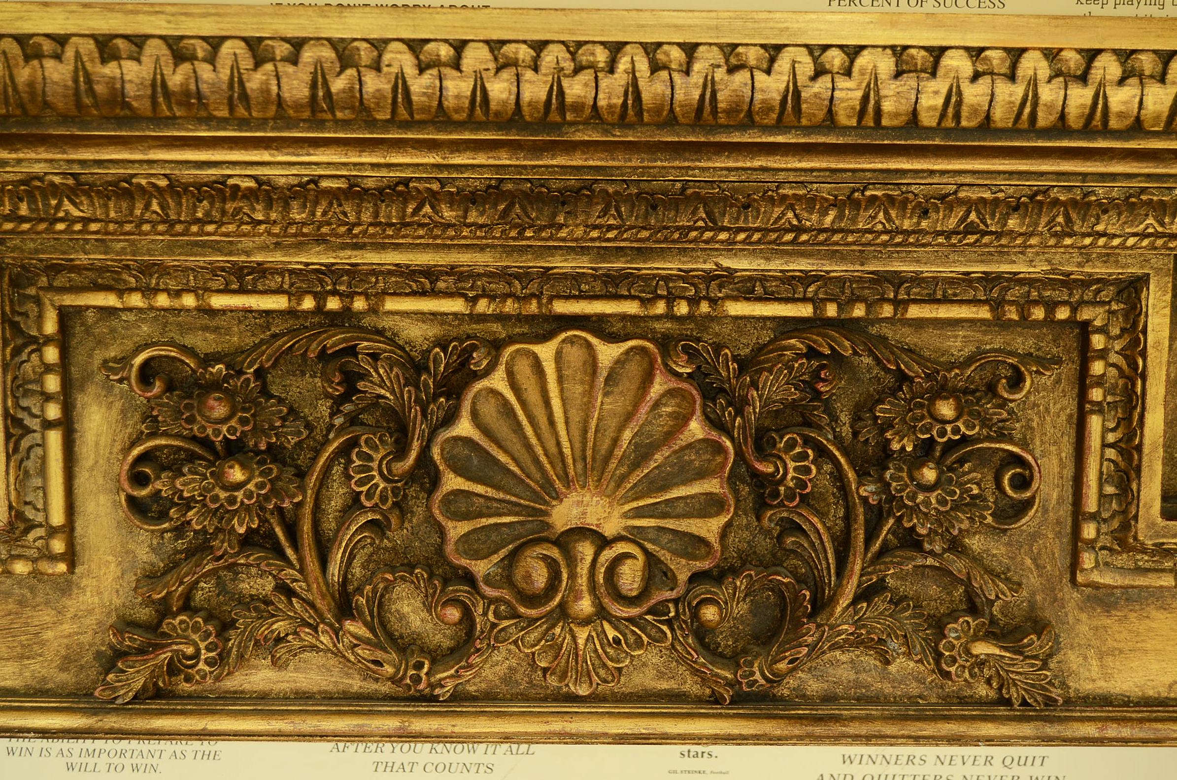 Ornate Gilt Carved Fireplace Mantel