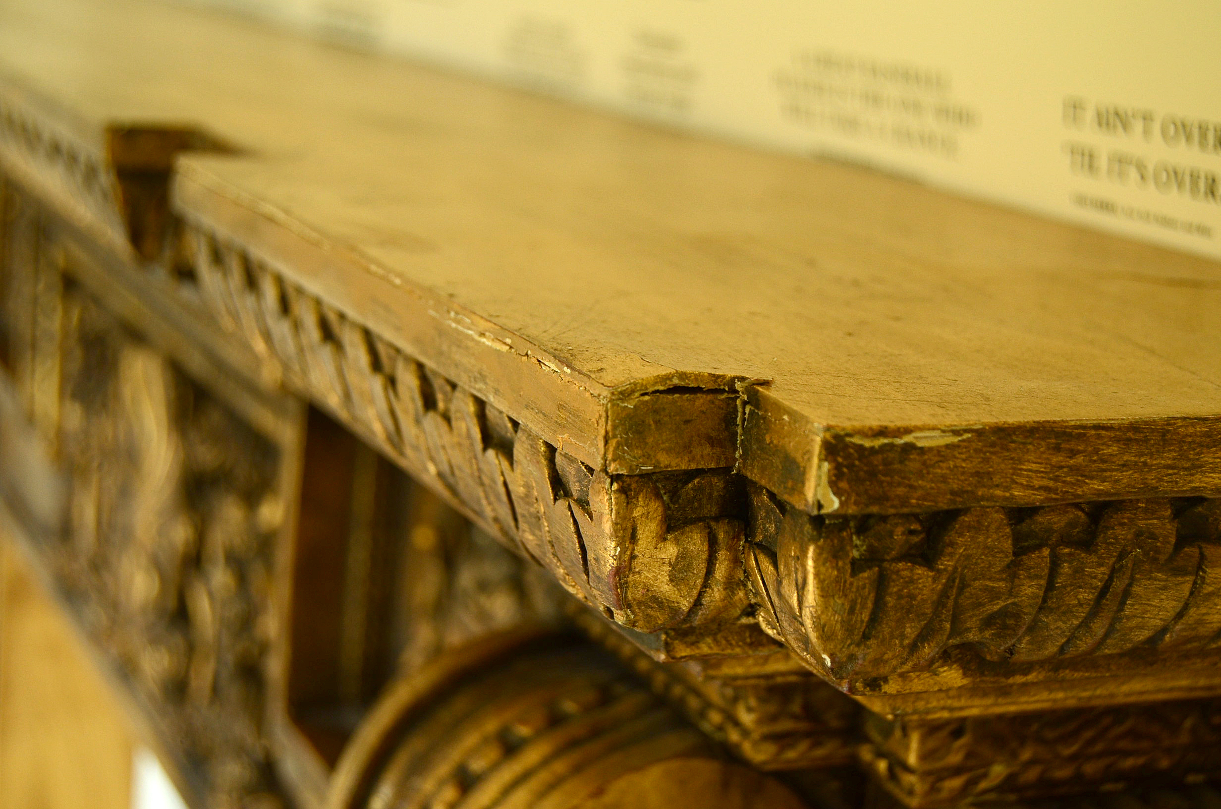 Ornate Gilt Carved Fireplace Mantel