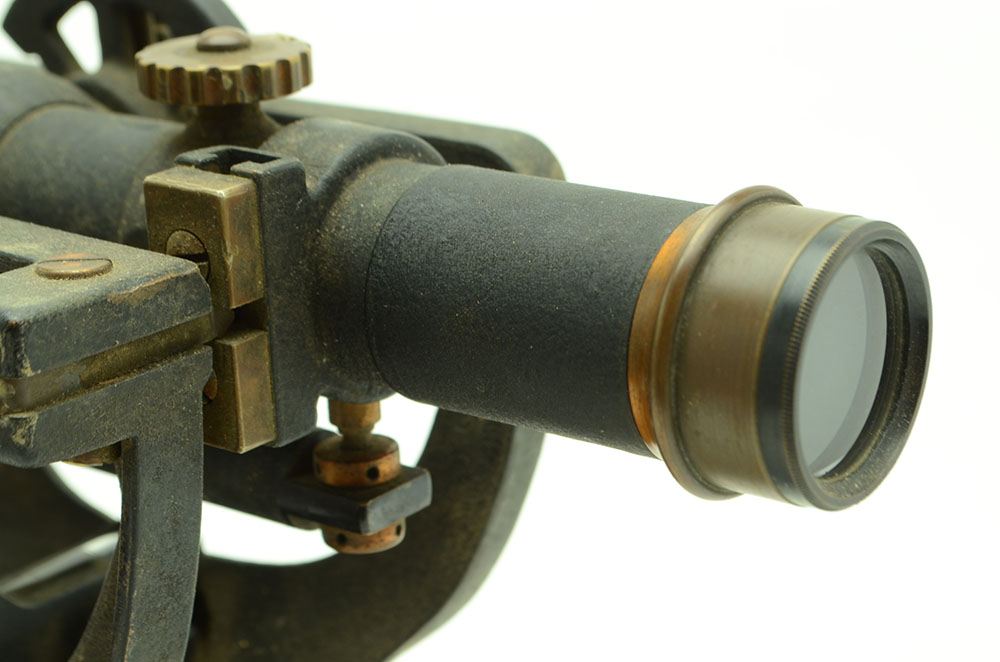 "David White Company" Surveyor's Transit in Oak Box