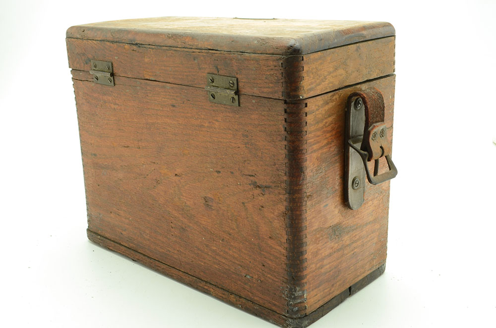 "David White Company" Surveyor's Transit in Oak Box