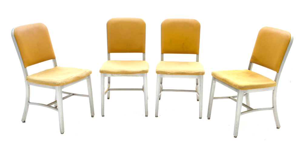 Vintage Aluminum and Foam Side Chairs