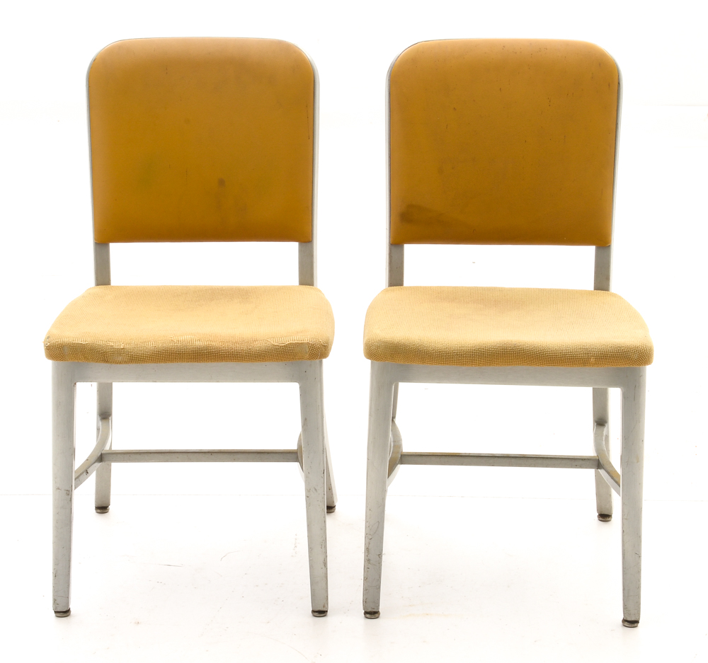 Vintage Aluminum and Foam Side Chairs