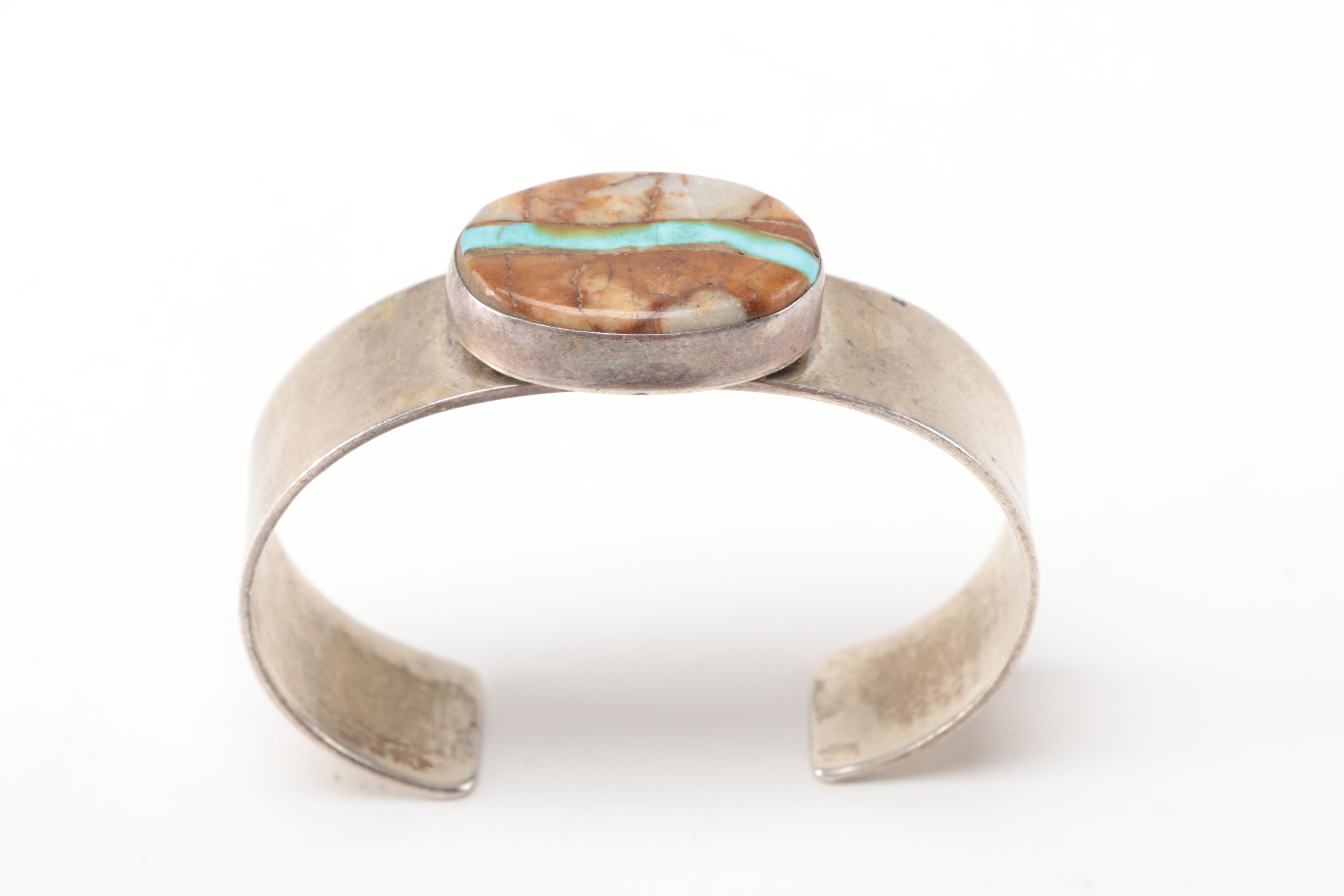 Sterling Silver Juan Willie Navajo Cuff Bracelet