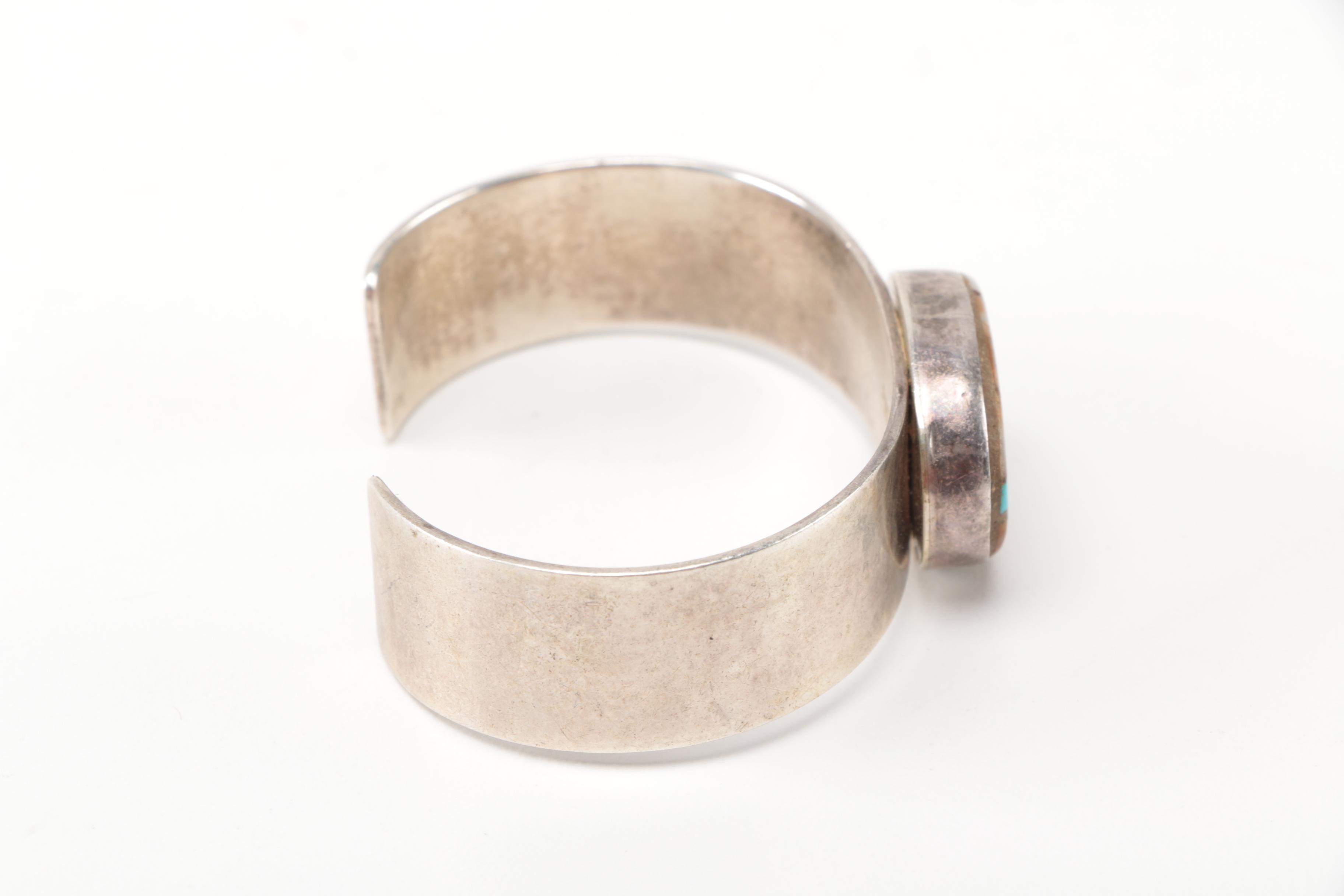 Sterling Silver Juan Willie Navajo Cuff Bracelet