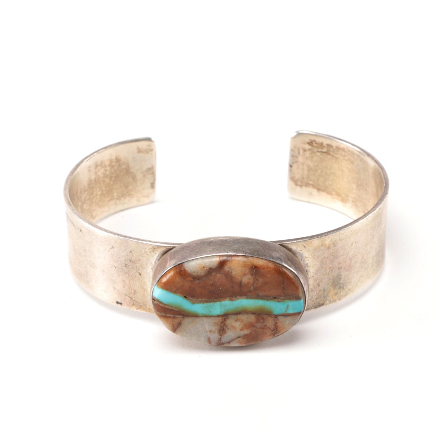 Sterling Silver Juan Willie Navajo Cuff Bracelet