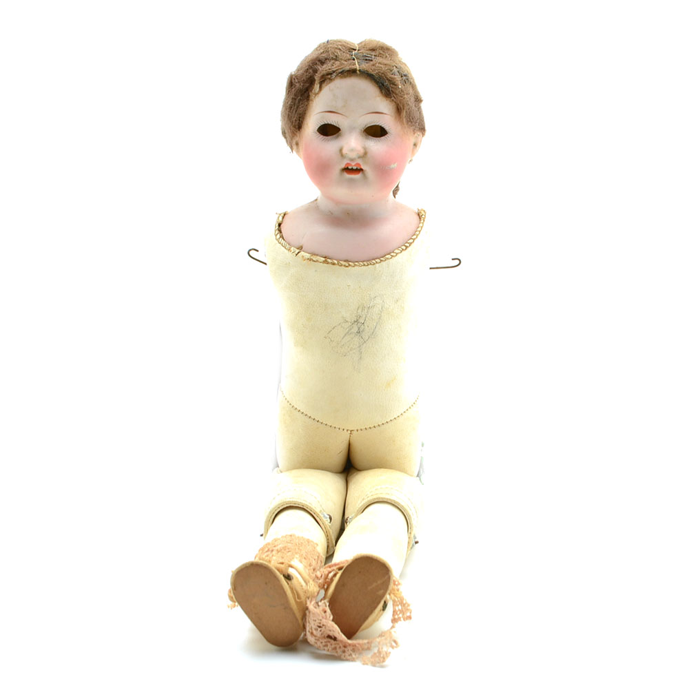 Antique German Leather Doll