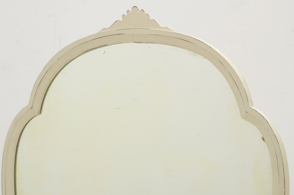 Vintage Cottage Style White Painted Dresser With Mirror