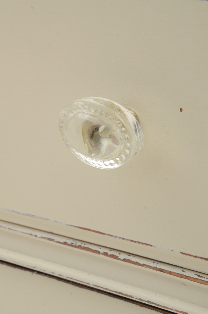 Vintage Cottage Style White Painted Dresser With Mirror