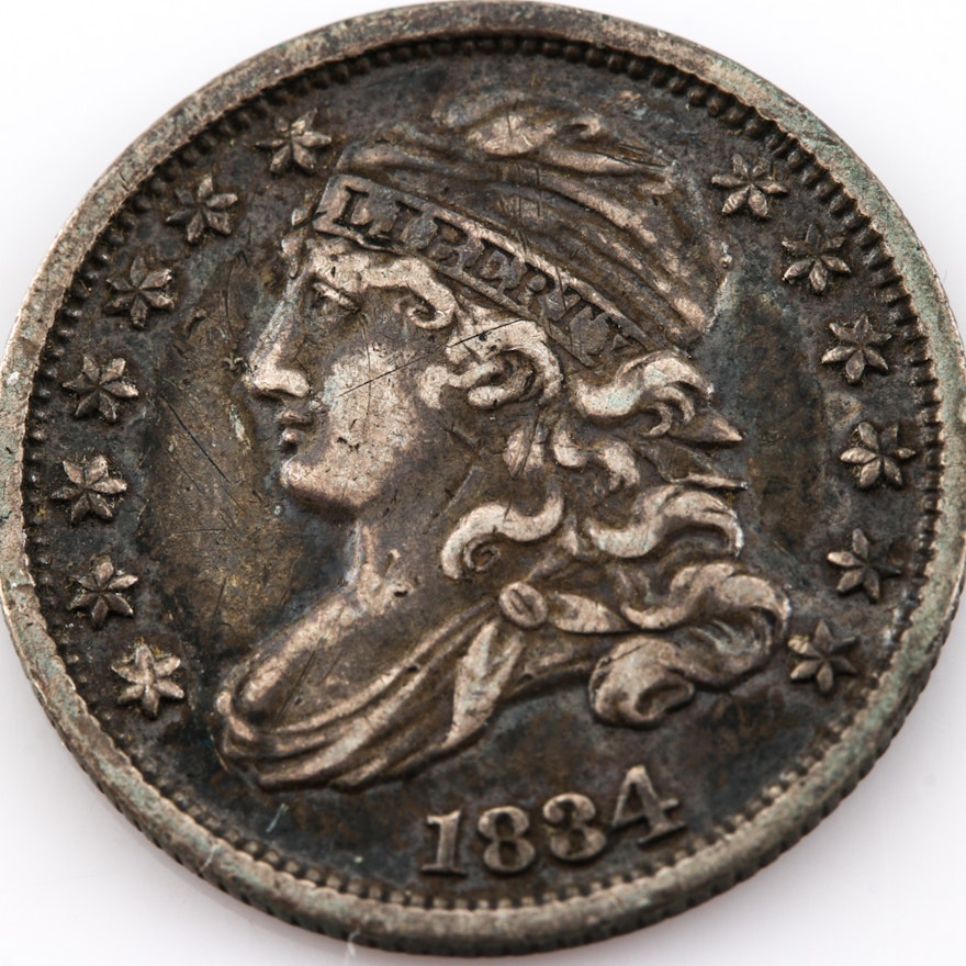 1834 Capped Bust Silver Dime