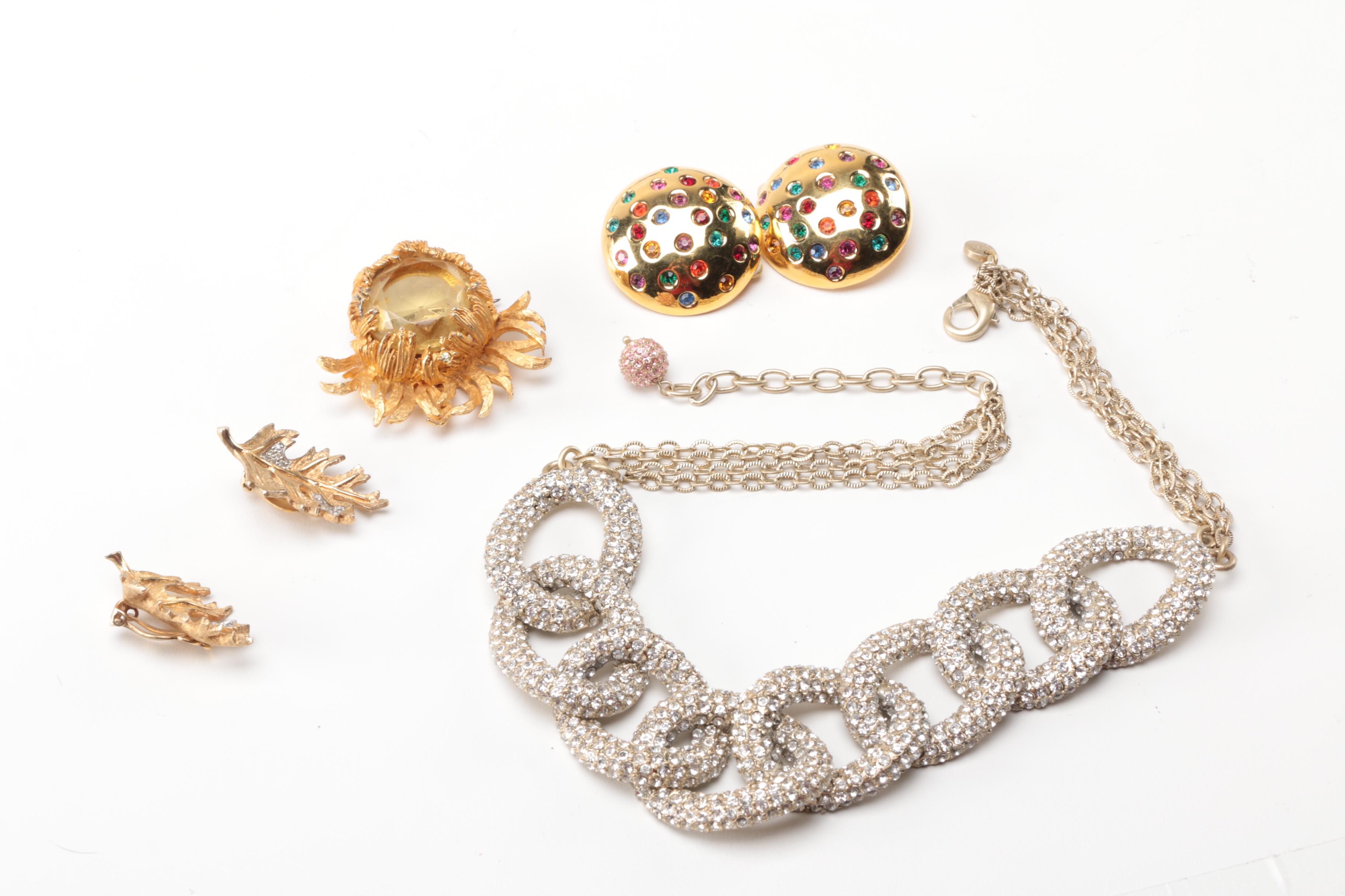 Assorted Costume Jewelry Including Jomaz and Hobe