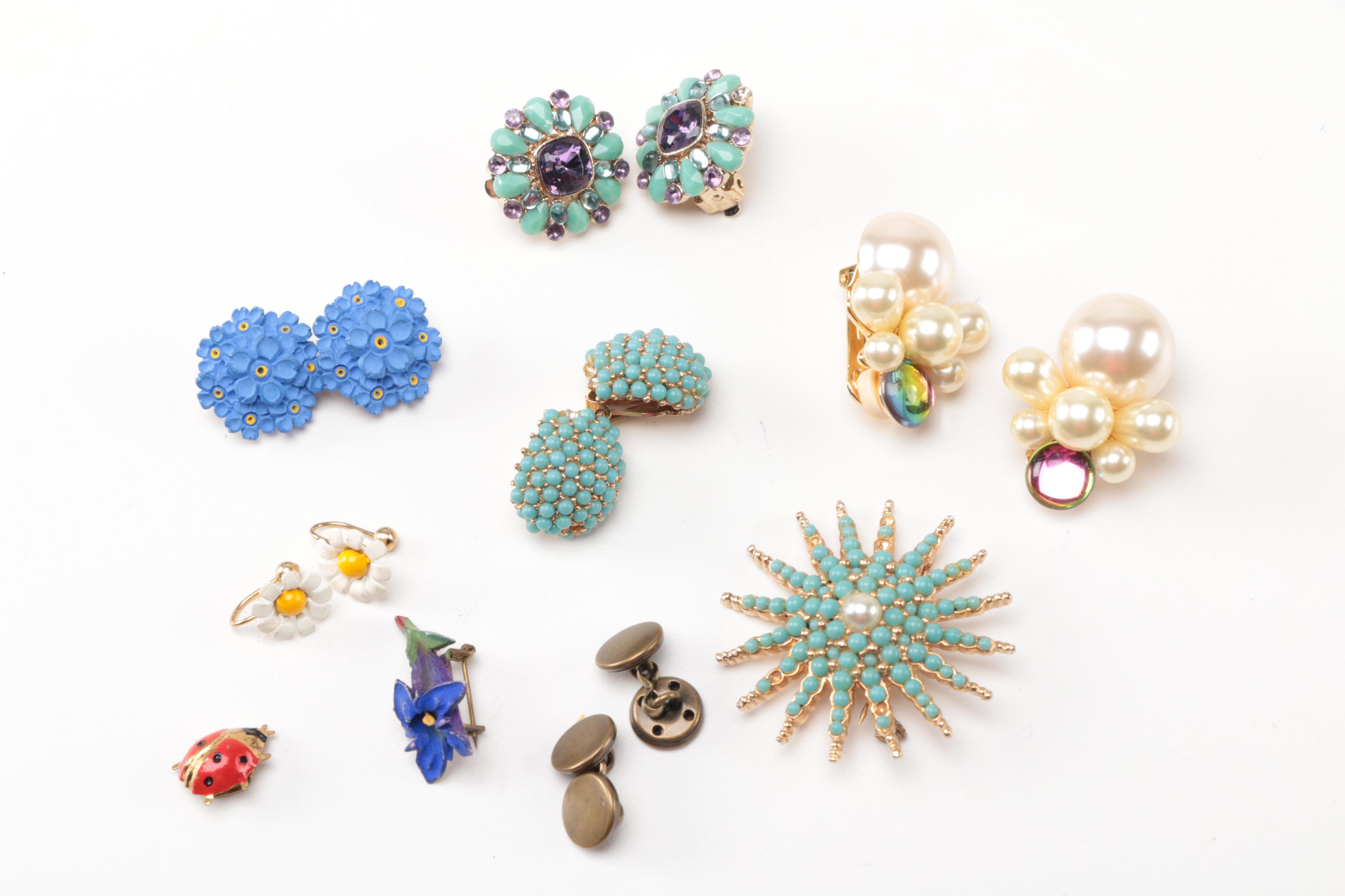 Assorted Costume Jewelry Including Jomaz and Hobe