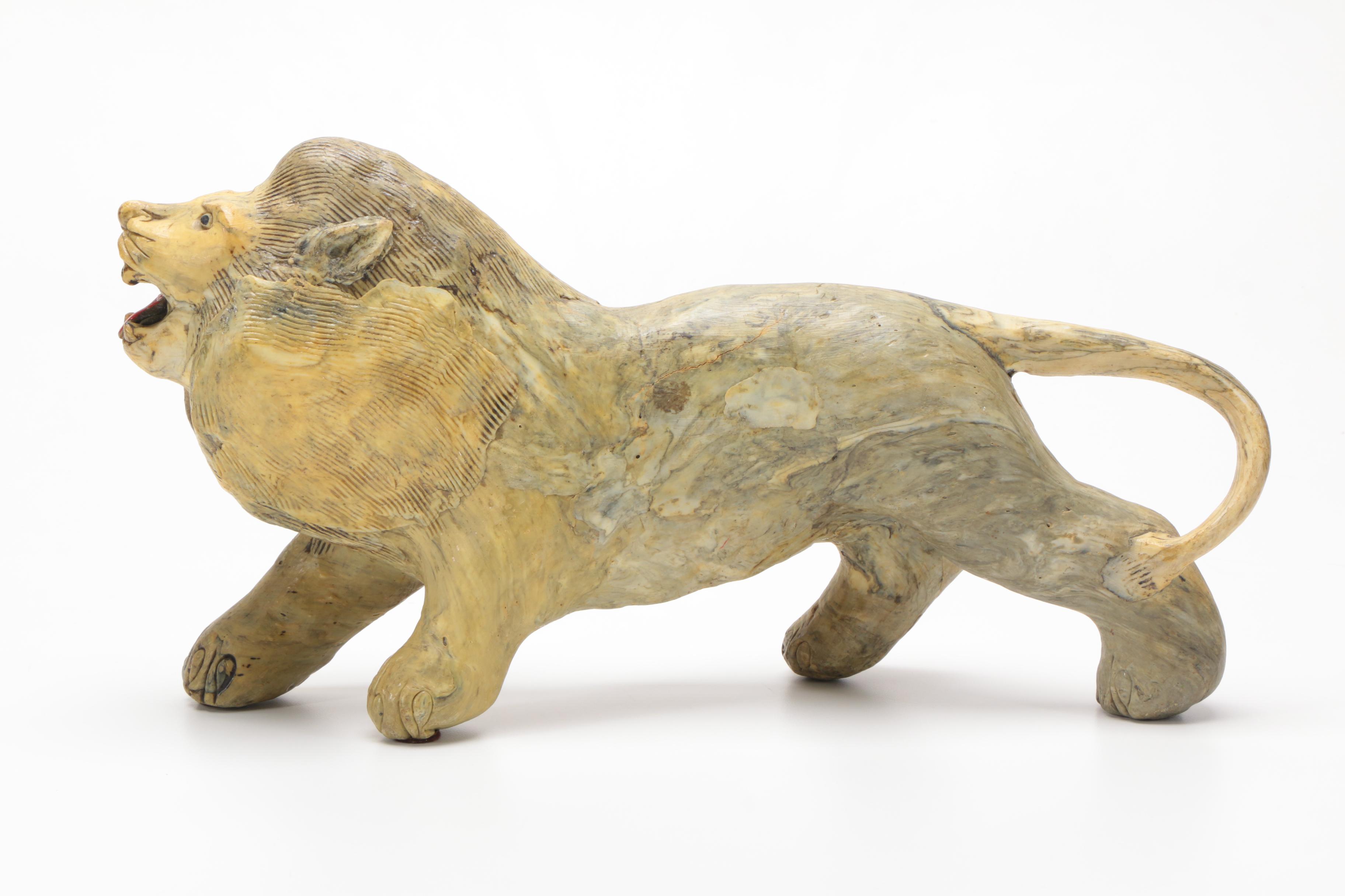 Ceramic Lion Sculpture