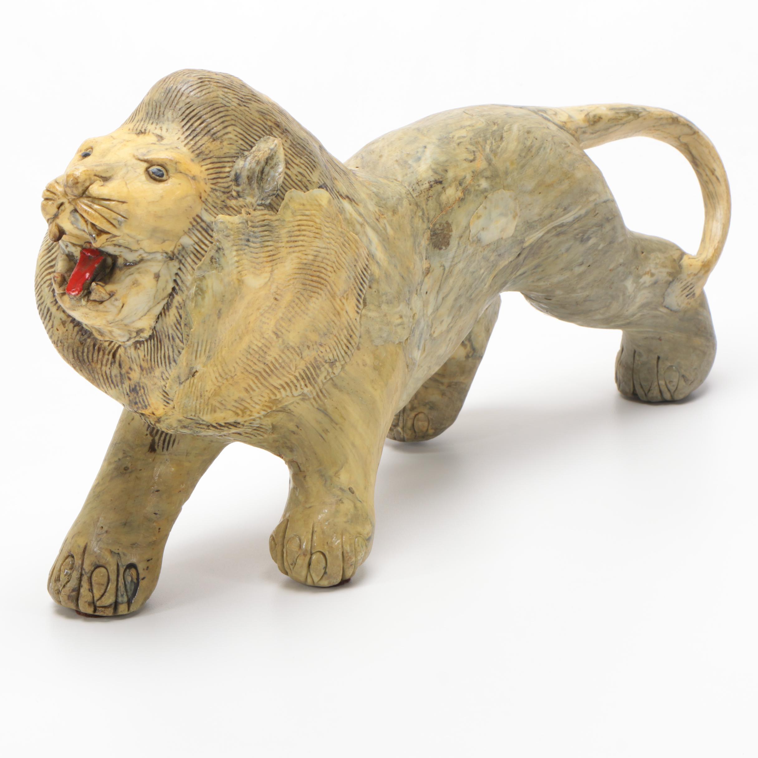 Ceramic Lion Sculpture
