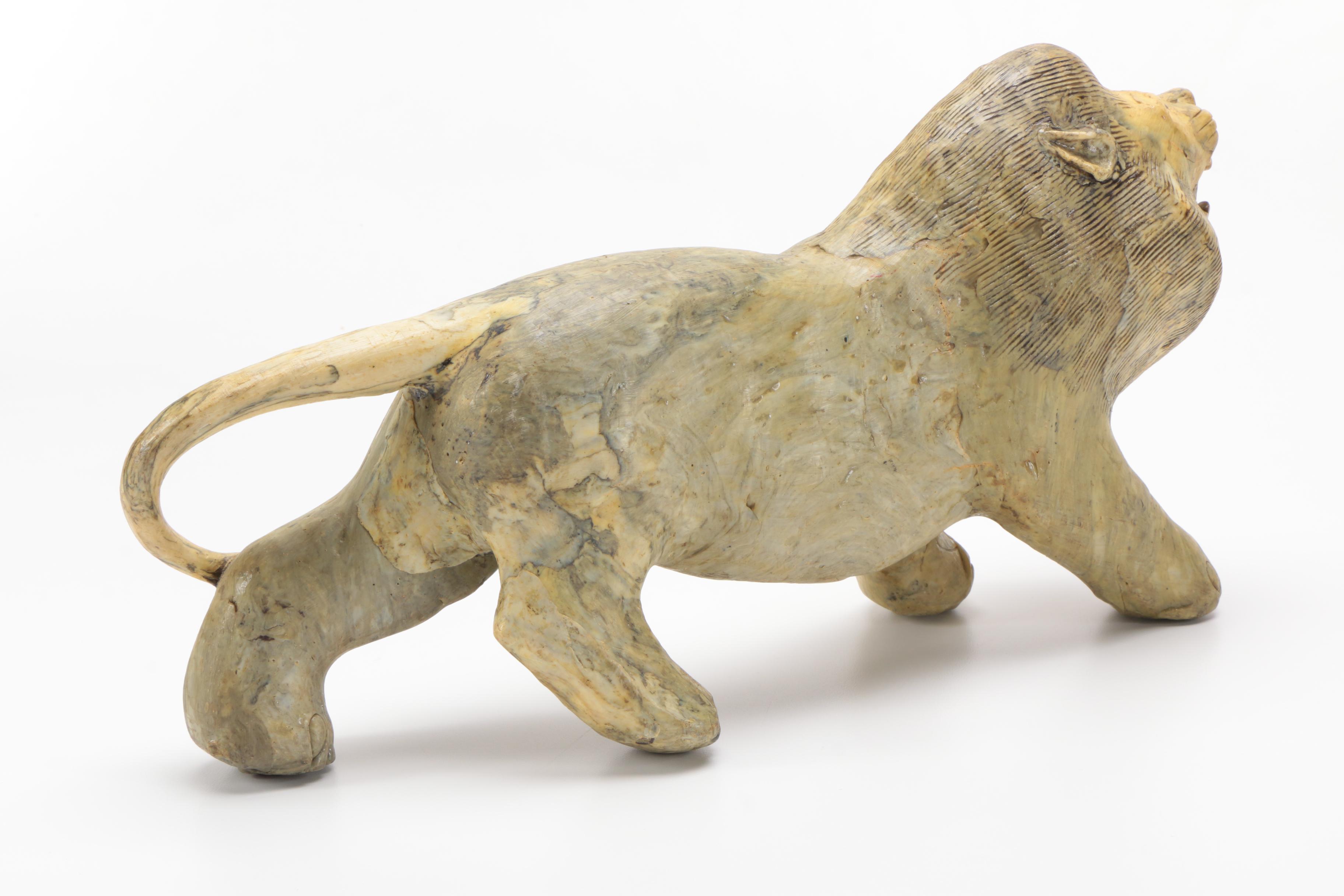 Ceramic Lion Sculpture