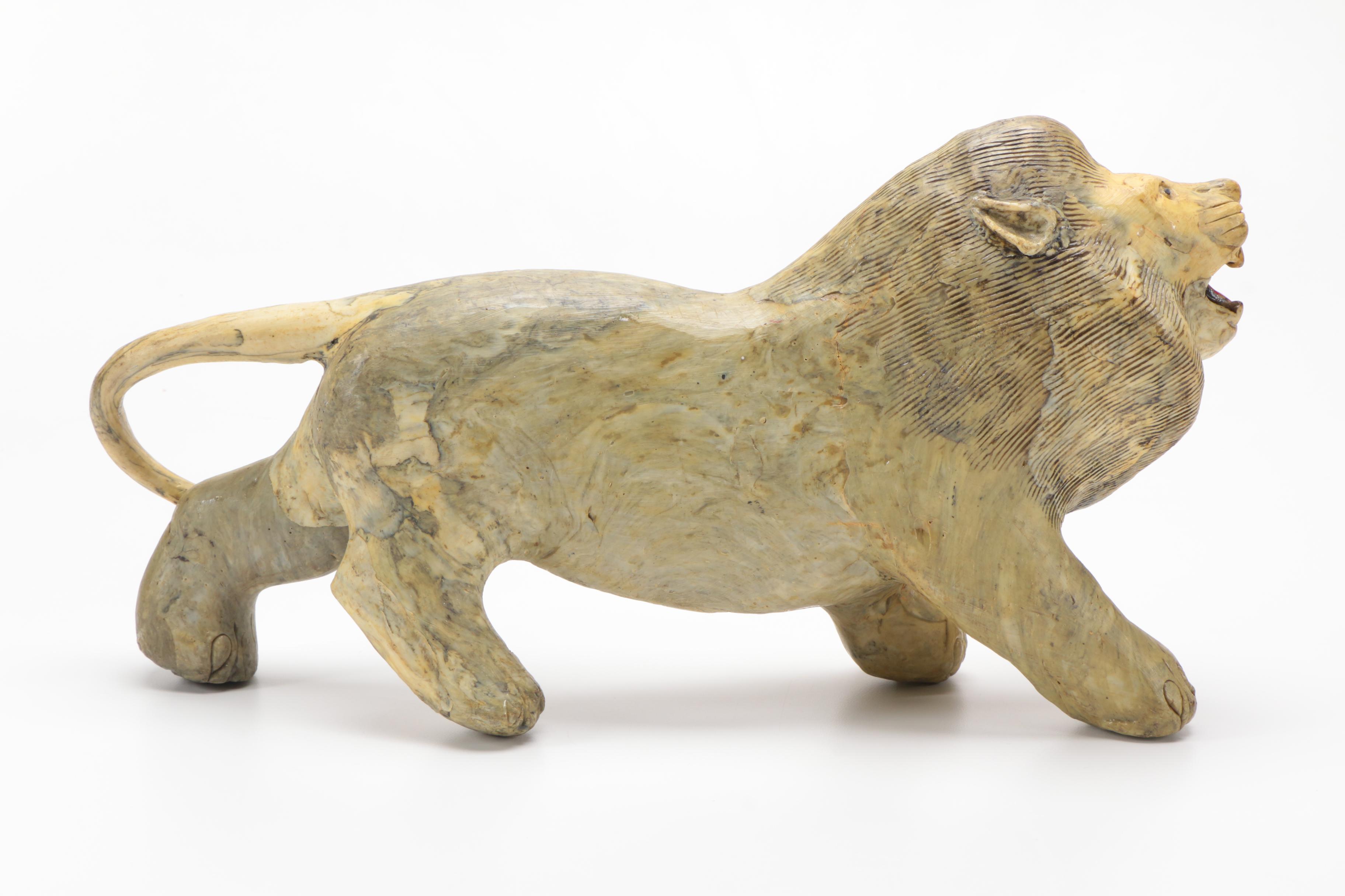 Ceramic Lion Sculpture