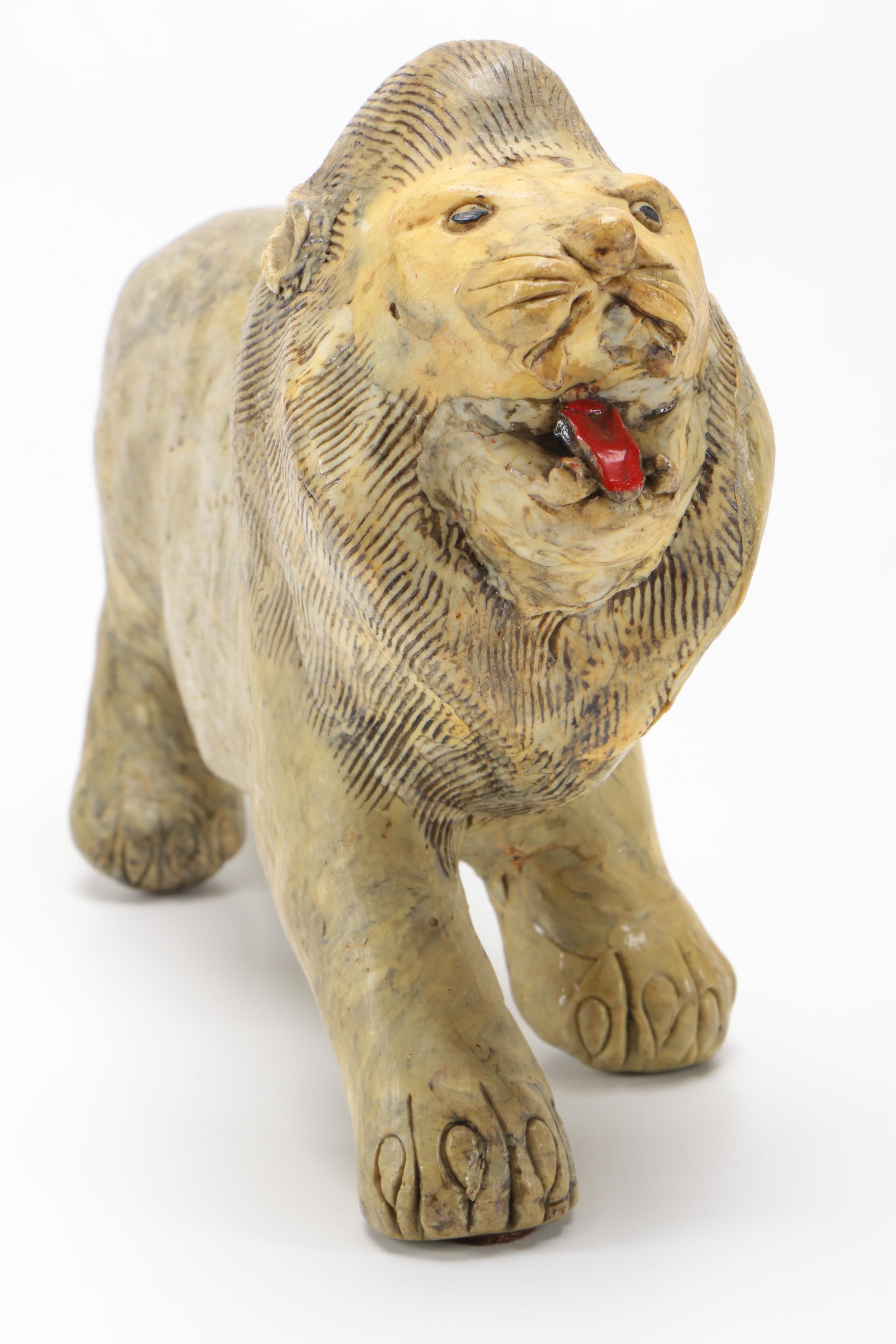 Ceramic Lion Sculpture