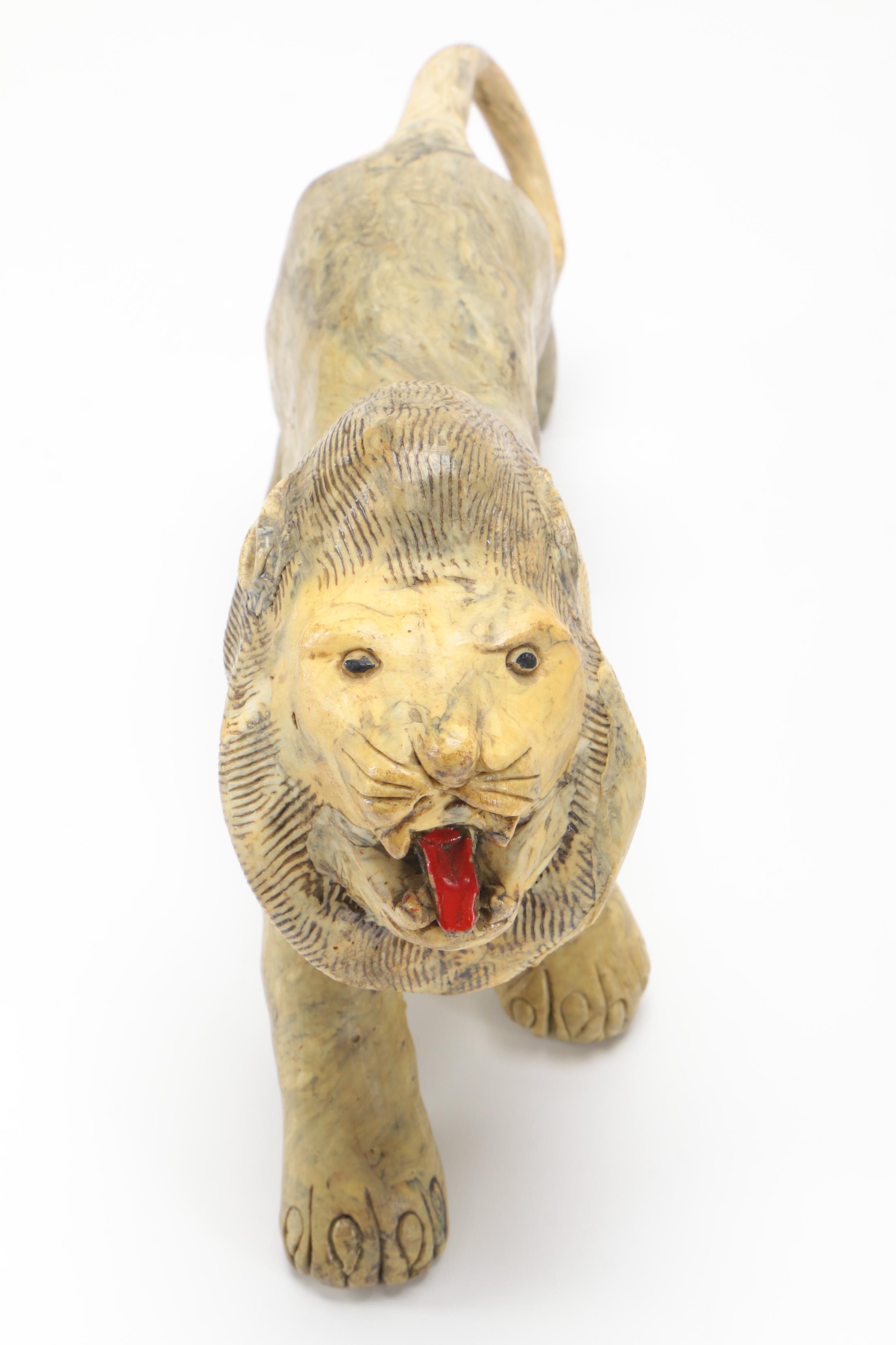 Ceramic Lion Sculpture